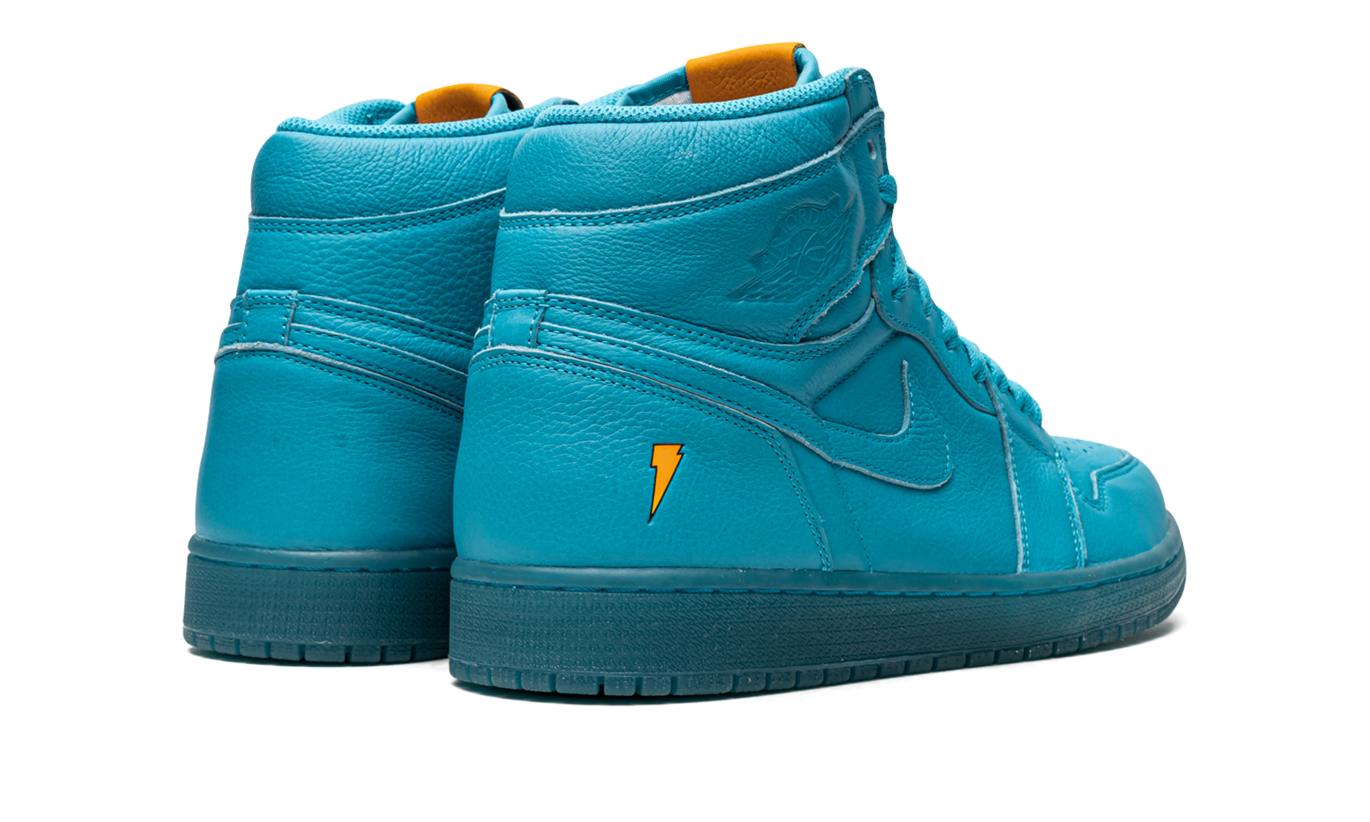 jordan 1 retro high gatorade blue lagoon+AJ5997-455+diagnol right behind view