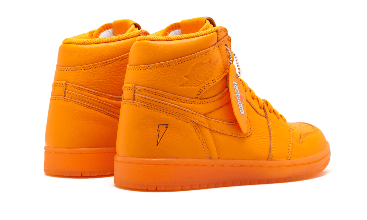 jordan 1 retro high gatorade orange peel+AJ5997-880+diagnol right behind view