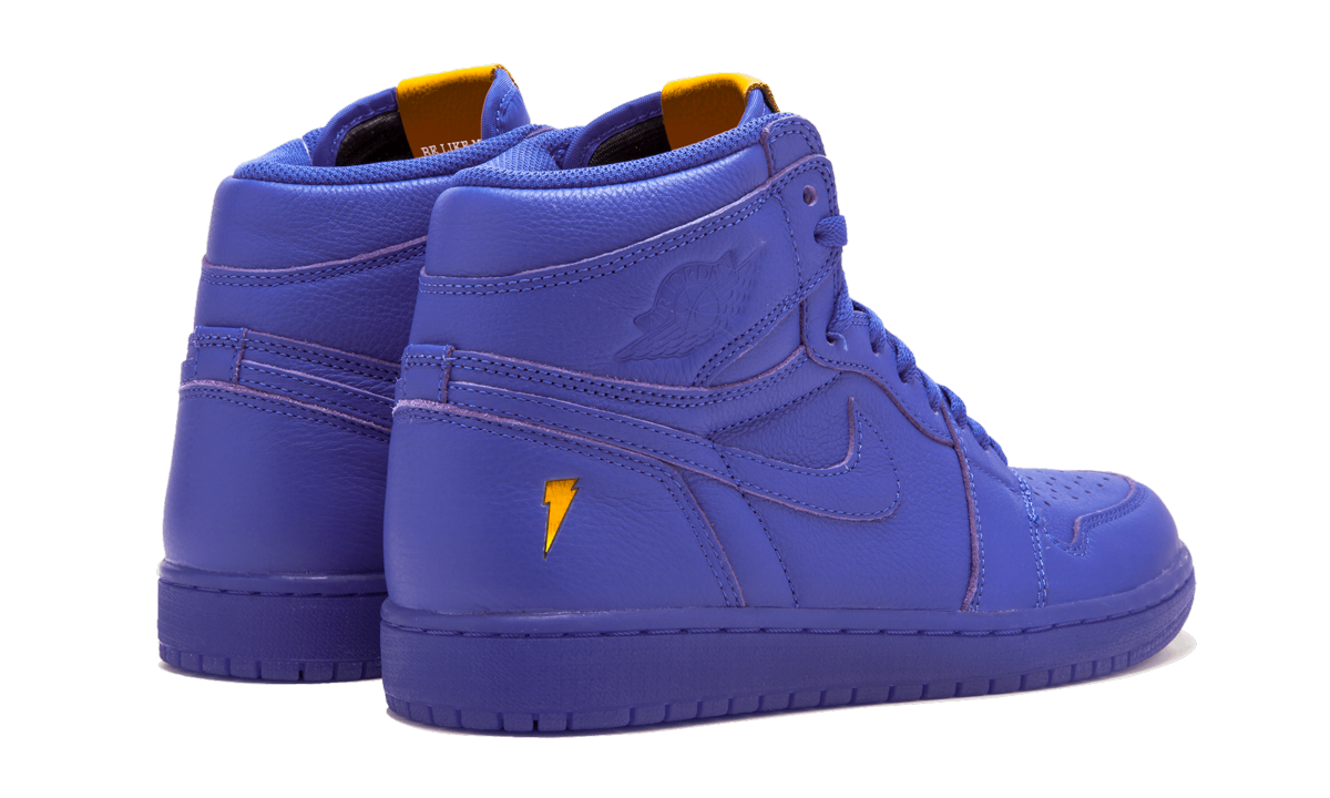 jordan 1 retro high gatorade rush violet+AJ5997-555+diagnol right behind view
