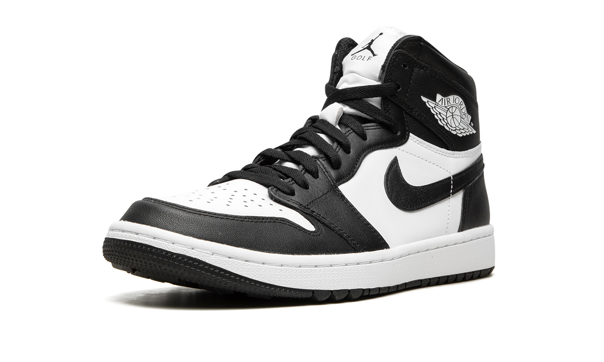 jordan 1 retro high golf black white+DQ0660-101+left diagnol single view