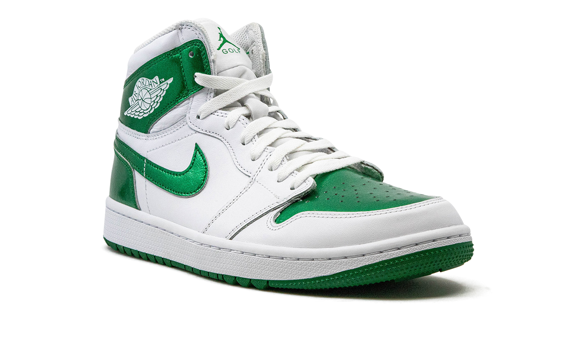 jordan 1 retro high golf metallic green+DQ0660-130+diagnol right view