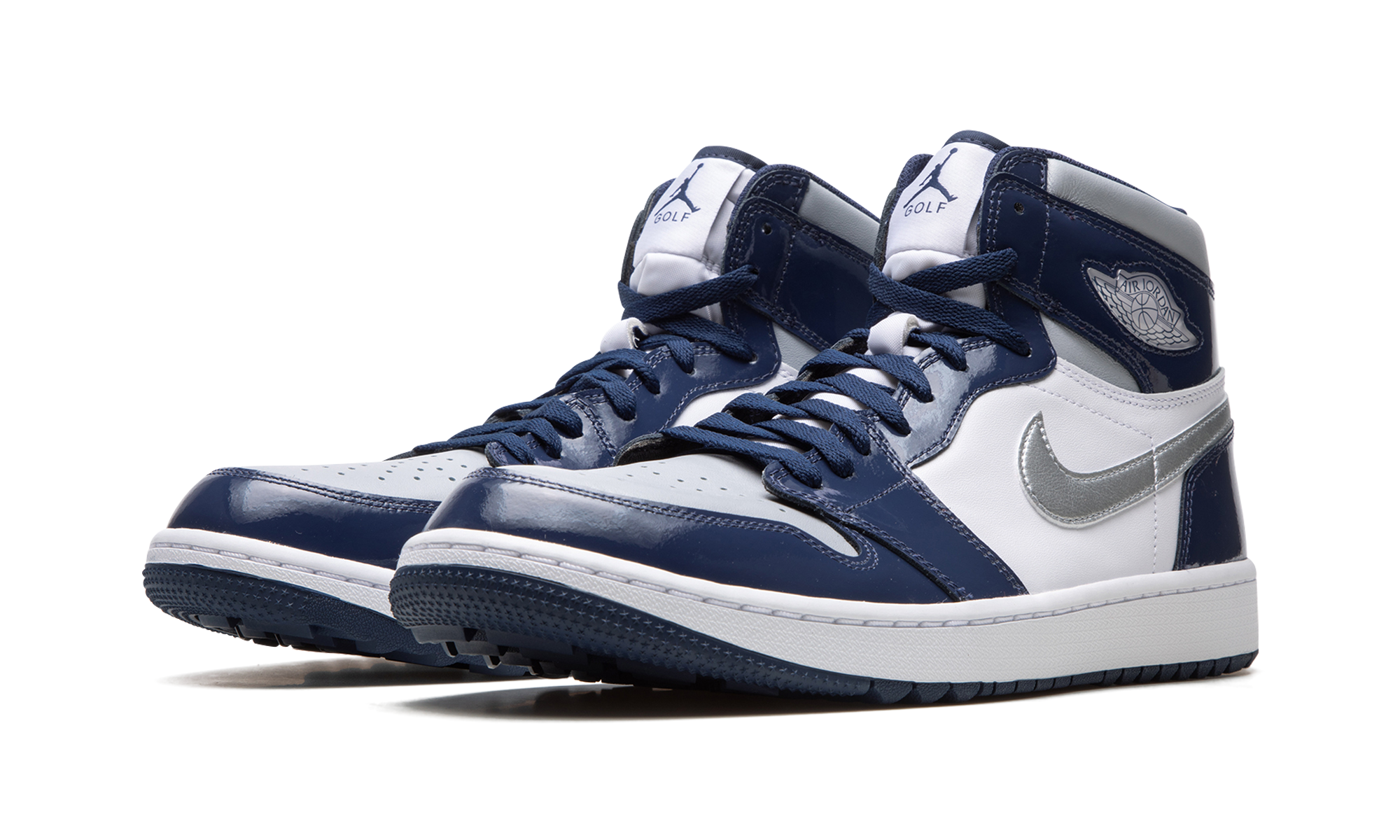 jordan 1 retro high golf patent midnight navy+DQ0660-100+diagnol left view