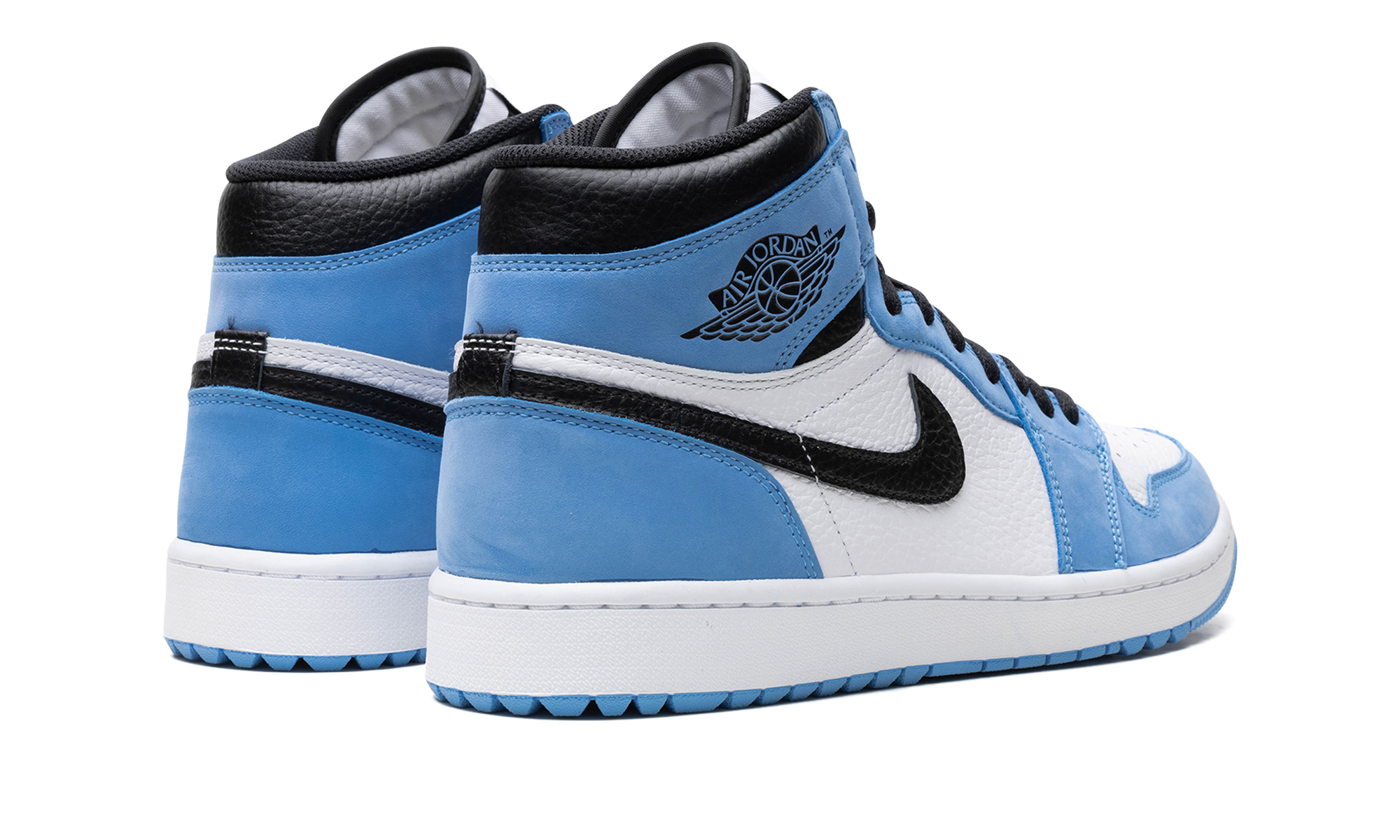 jordan 1 retro high golf university blue+DQ0660-400+diagnol right behind view