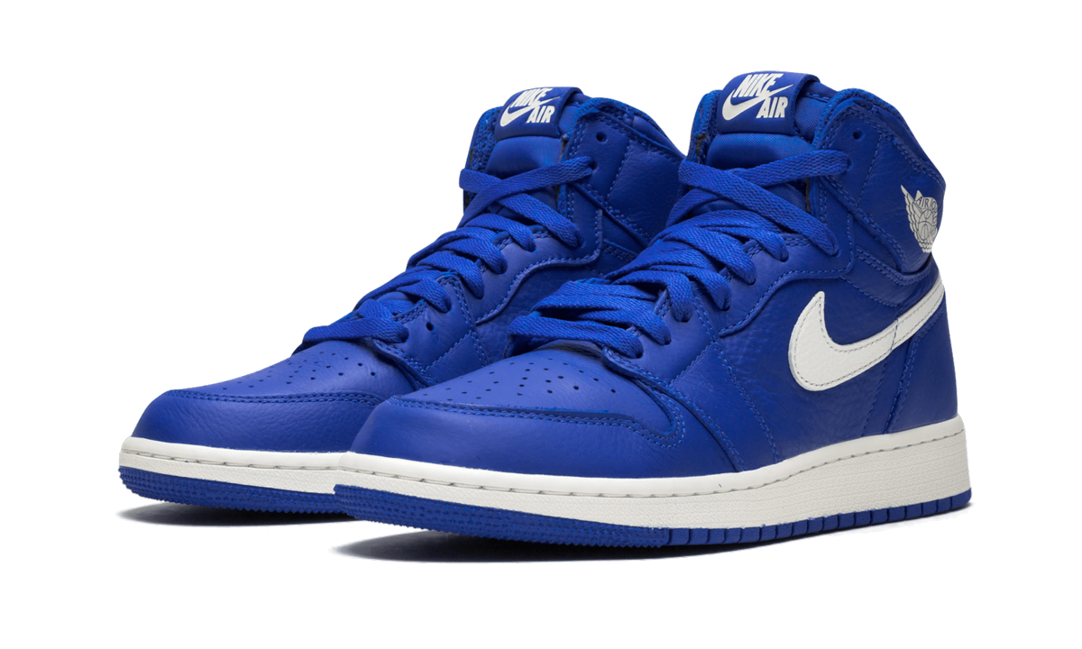 jordan 1 retro high hyper royal gs+575441-401+diagnol left view