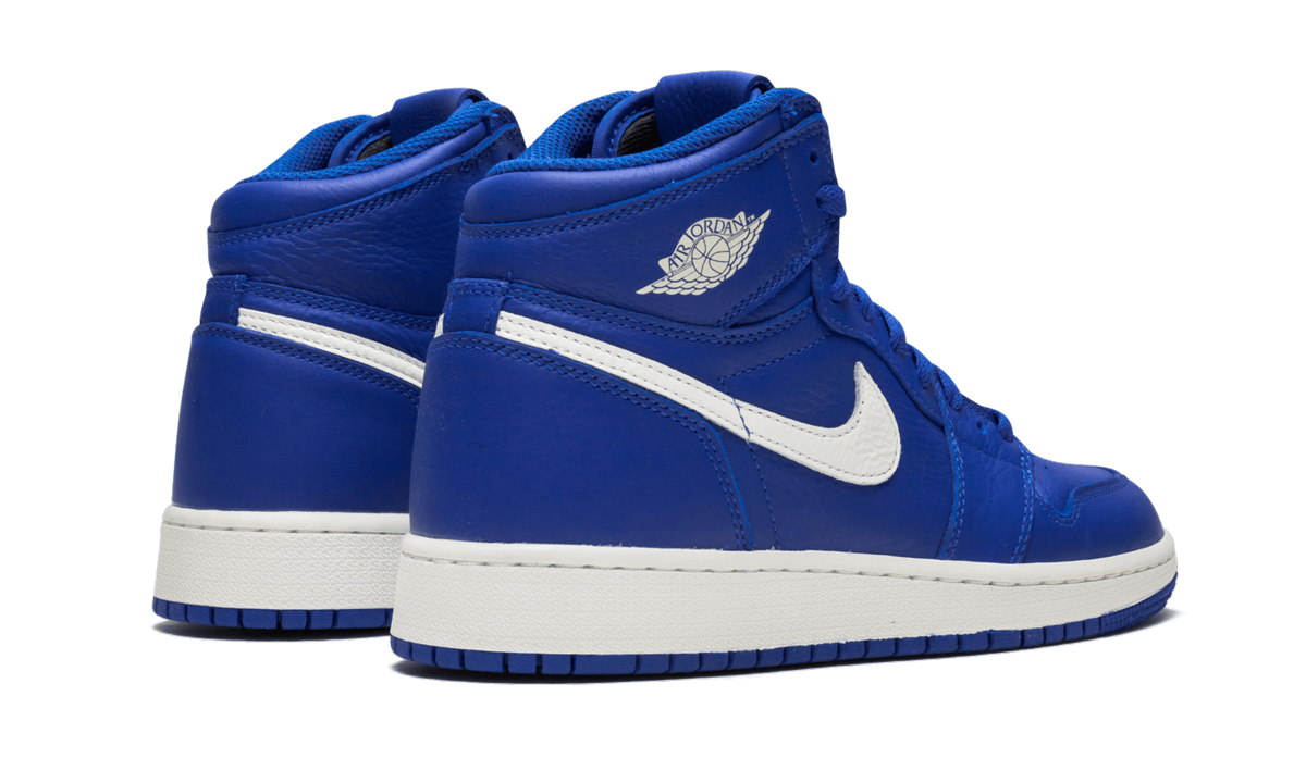 jordan 1 retro high hyper royal gs+575441-401+diagnol right behind view
