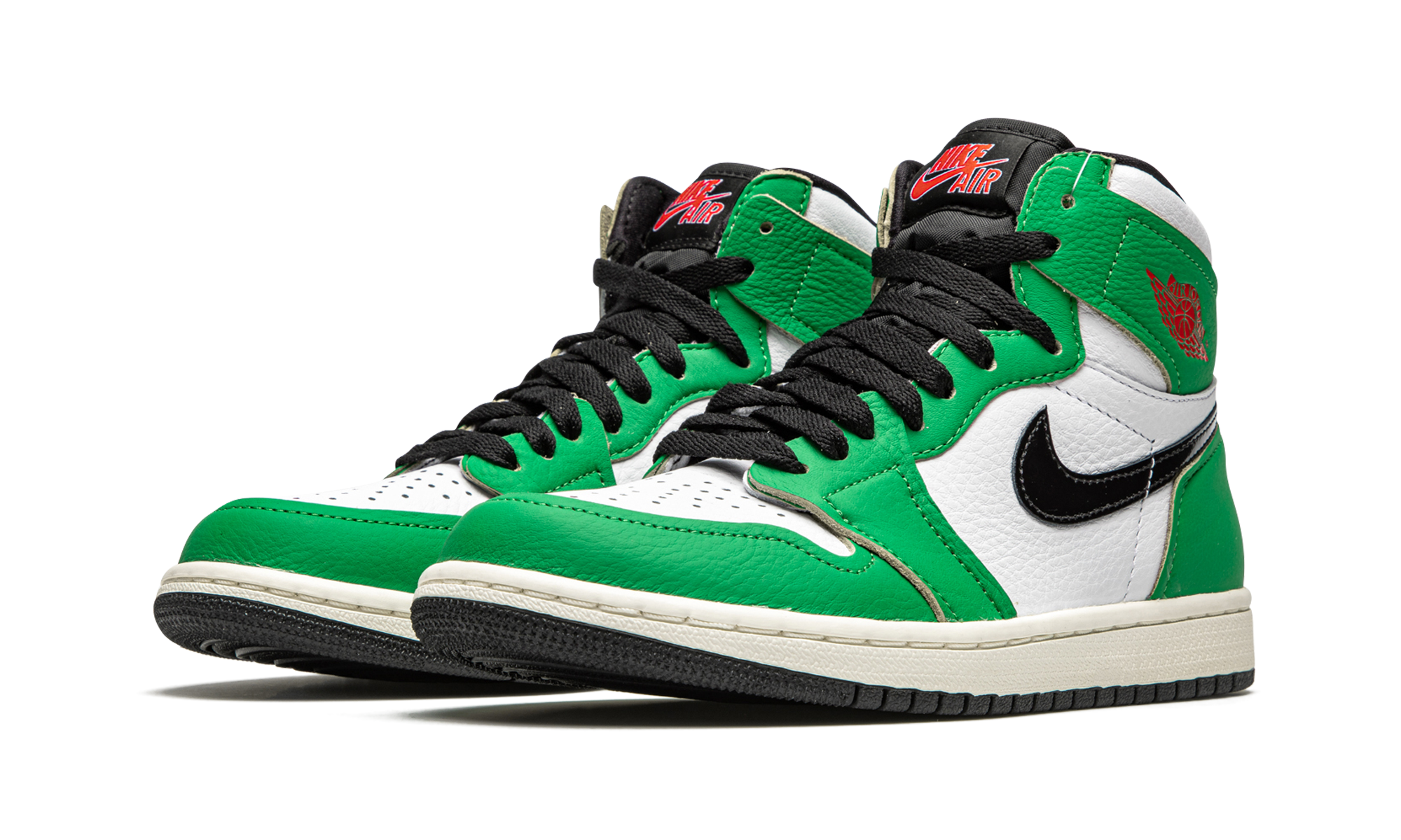 jordan 1 retro high lucky green women s+DB4612-300+diagnol left view