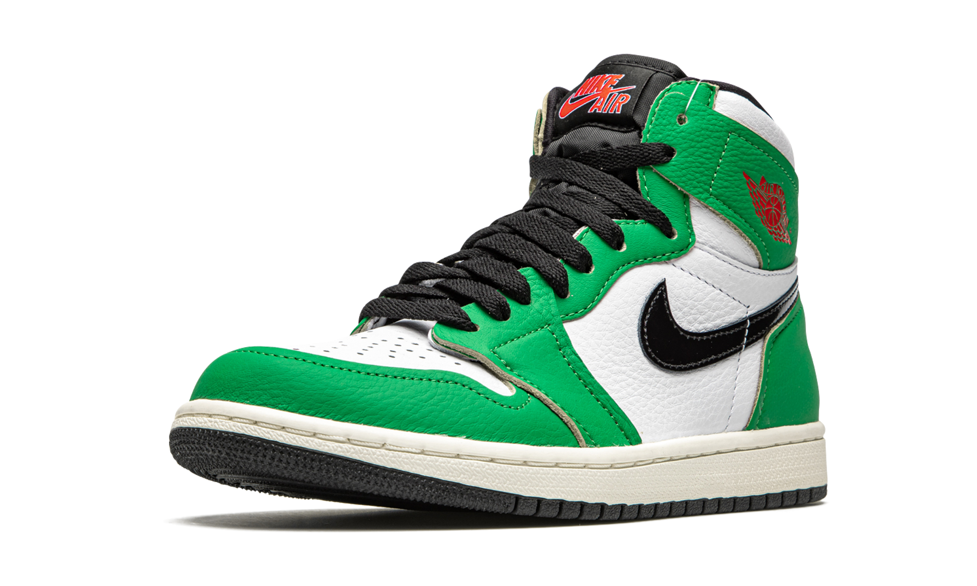 jordan 1 retro high lucky green women s+DB4612-300+left diagnol single view