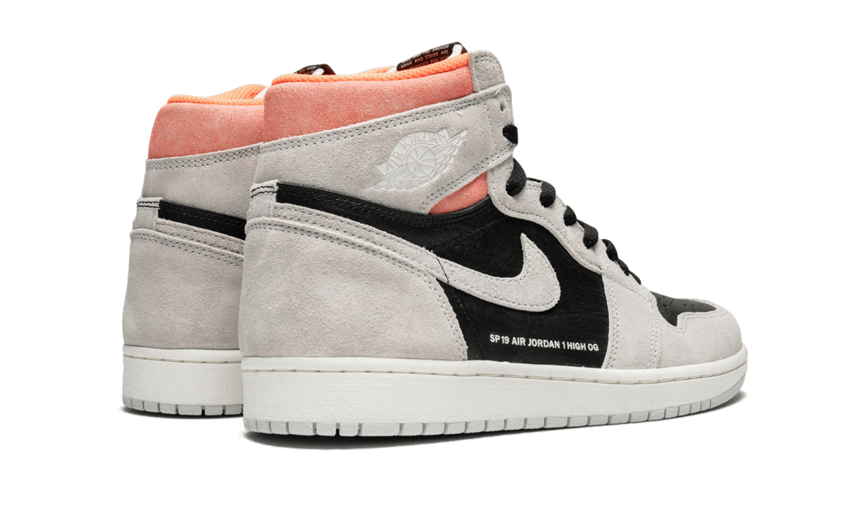 jordan 1 retro high neutral grey hyper crimson+555088-018+diagnol right behind view