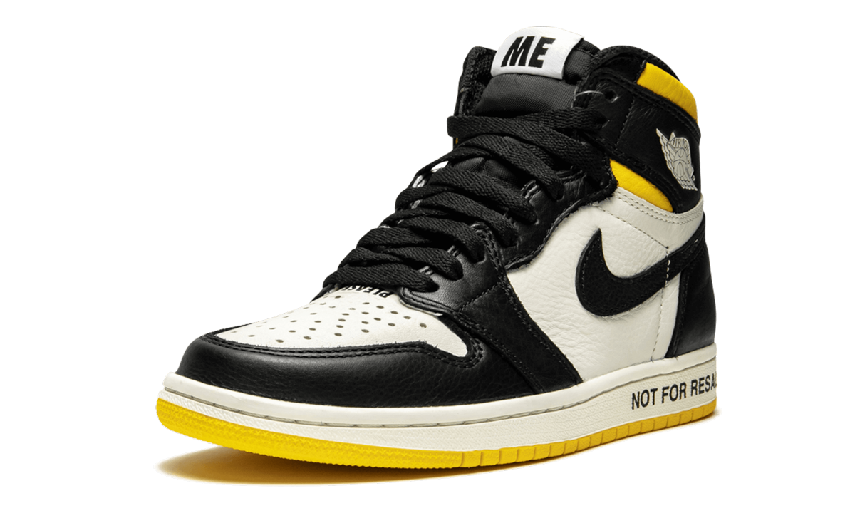 jordan 1 retro high not for resale varsity maize+861428-107+left diagnol single view