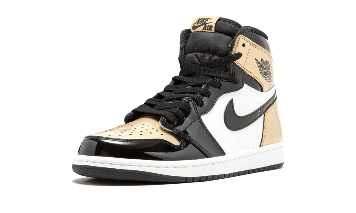 jordan 1 retro high nrg patent gold toe+861428-007+bottom view