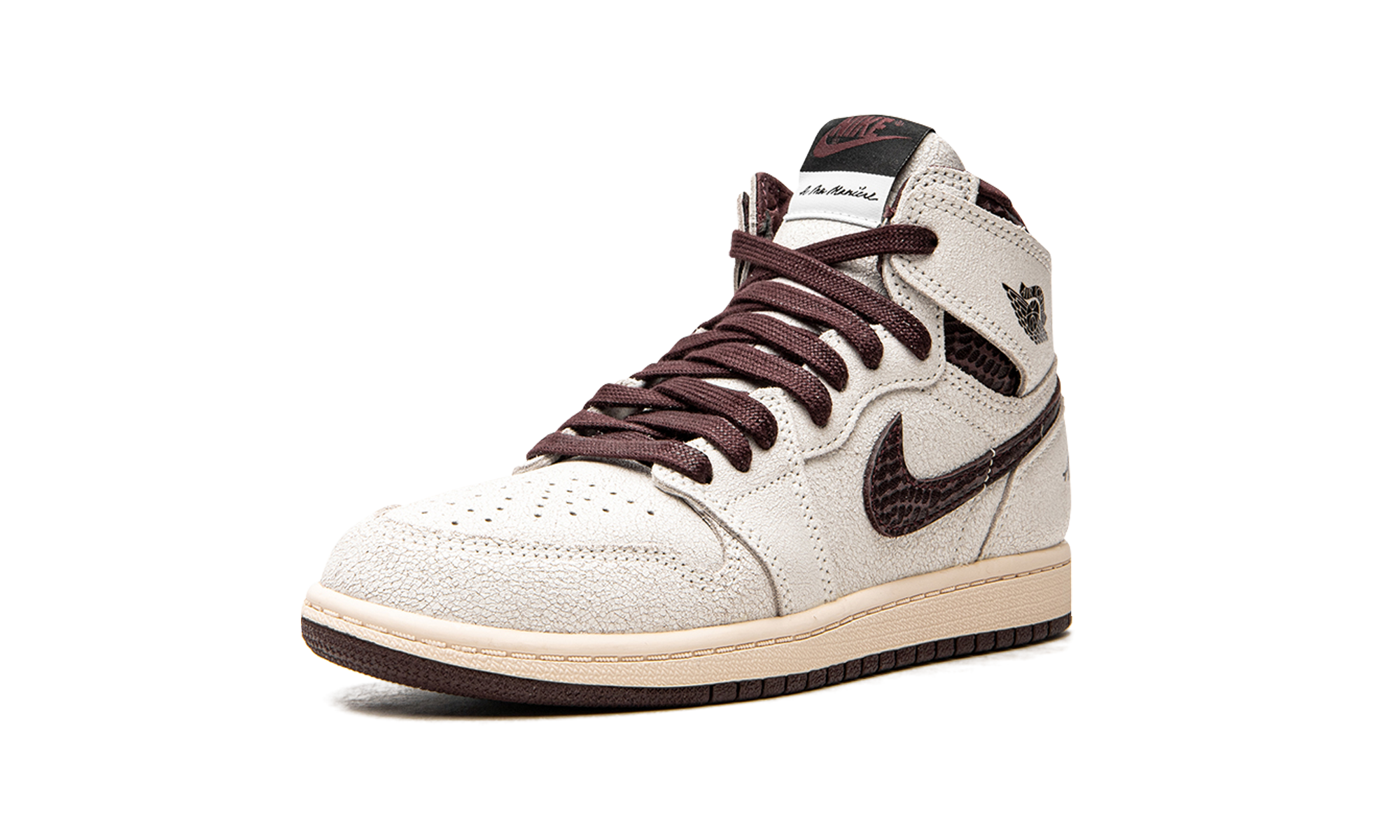 jordan 1 retro high og a ma maniere ps+DO7099-100+left diagnol single view