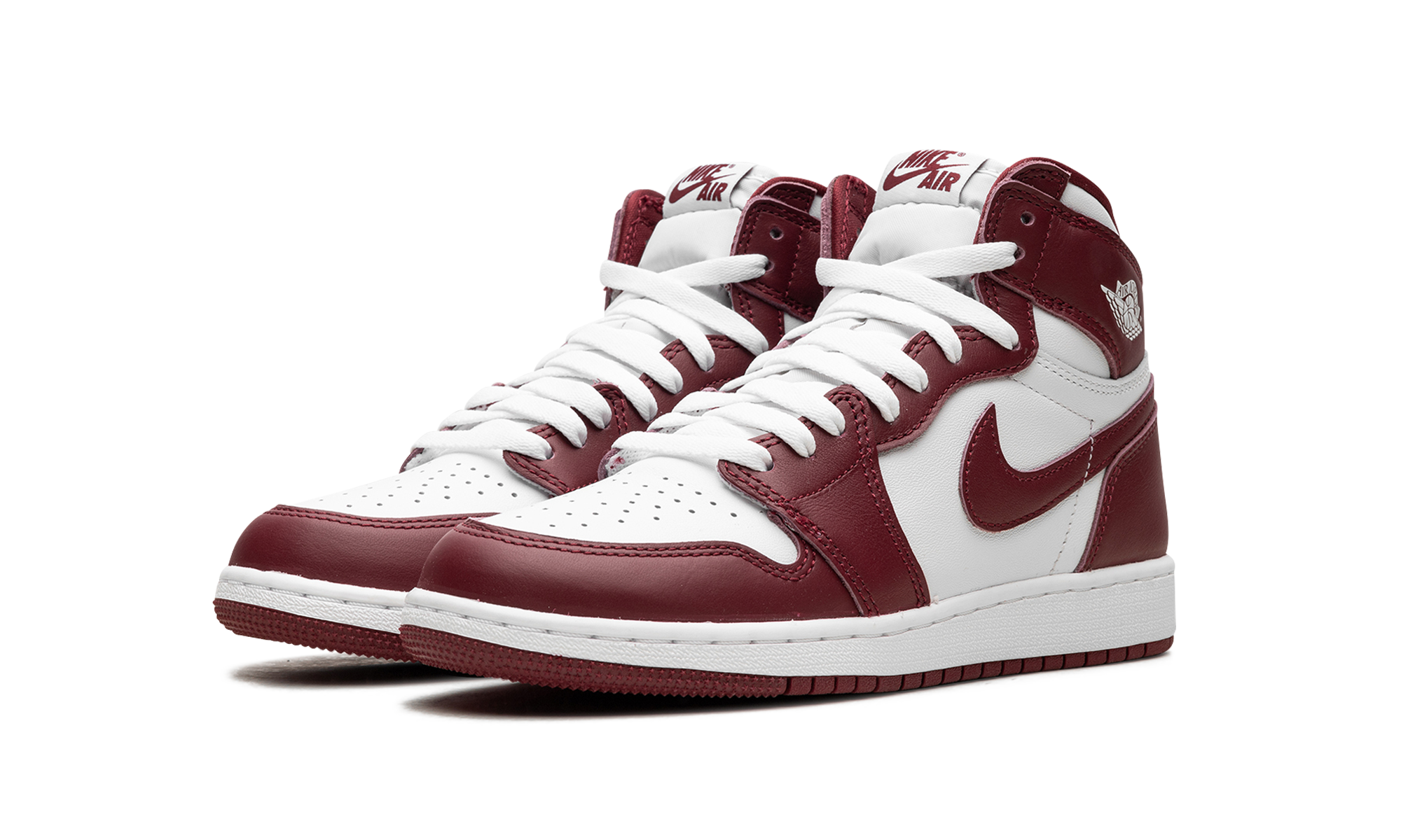 jordan 1 retro high og artisanal team red gs+FD1437-160+diagnol left view