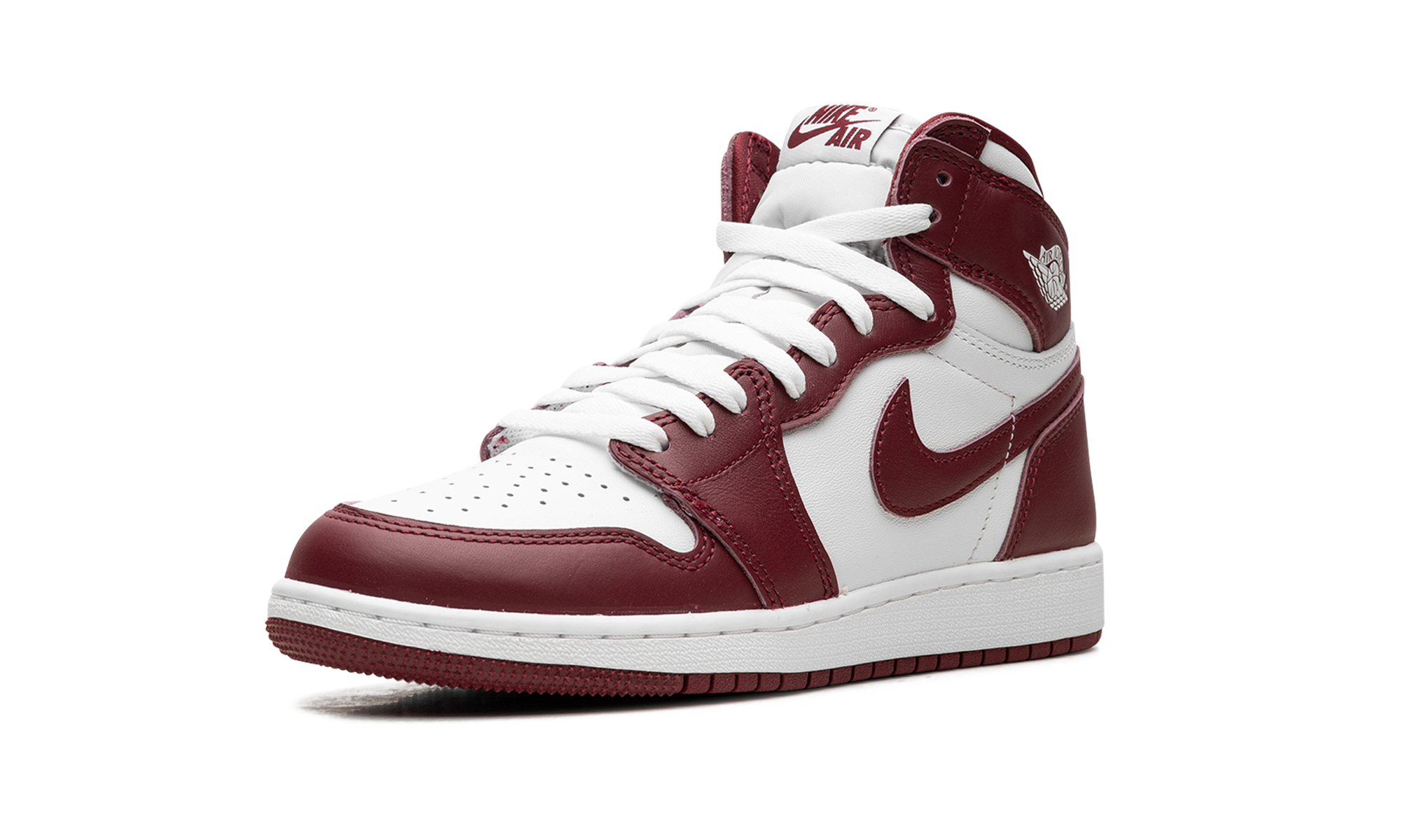 jordan 1 retro high og artisanal team red gs+FD1437-160+left diagnol single view