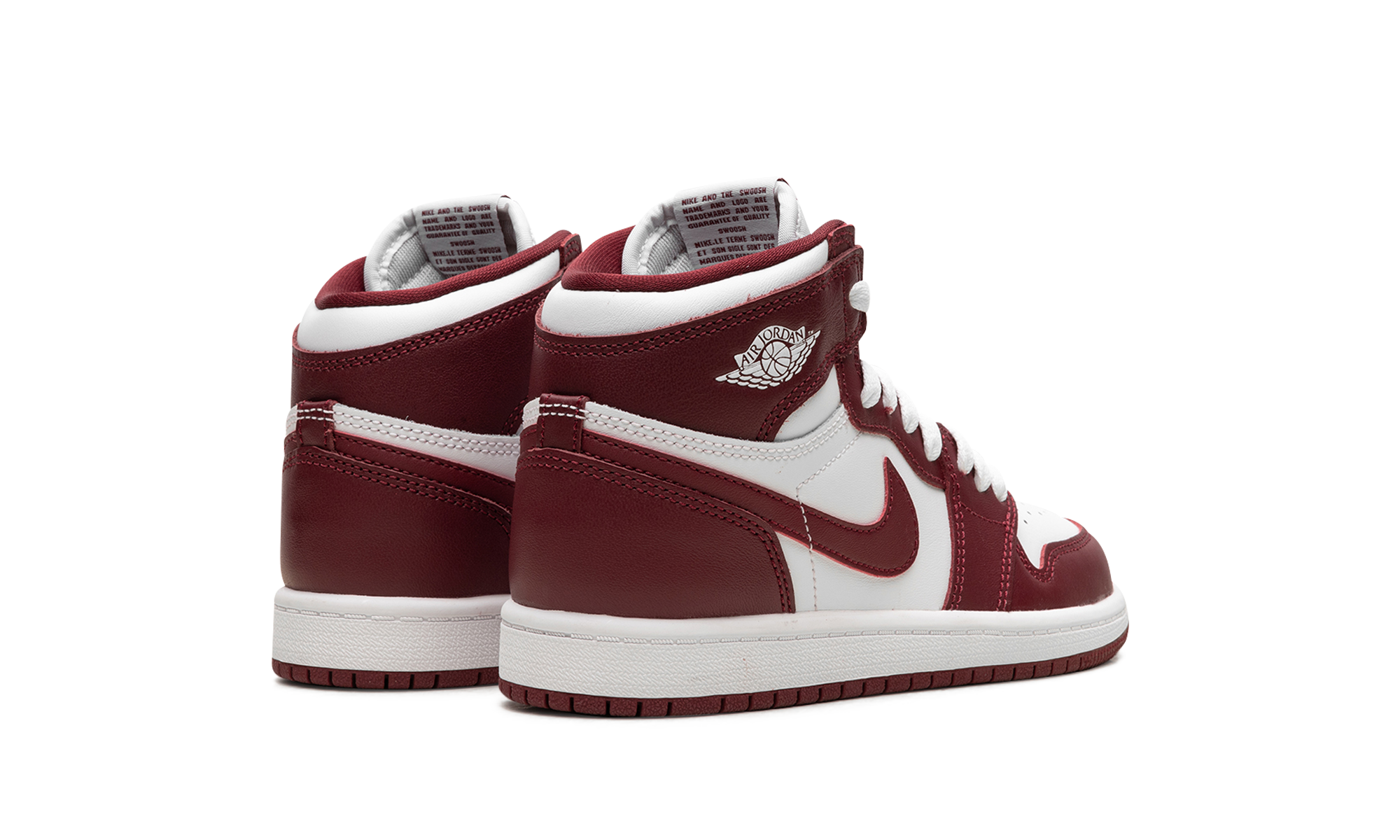 jordan 1 retro high og artisanal team red ps+FD1412-160+diagnol right behind view