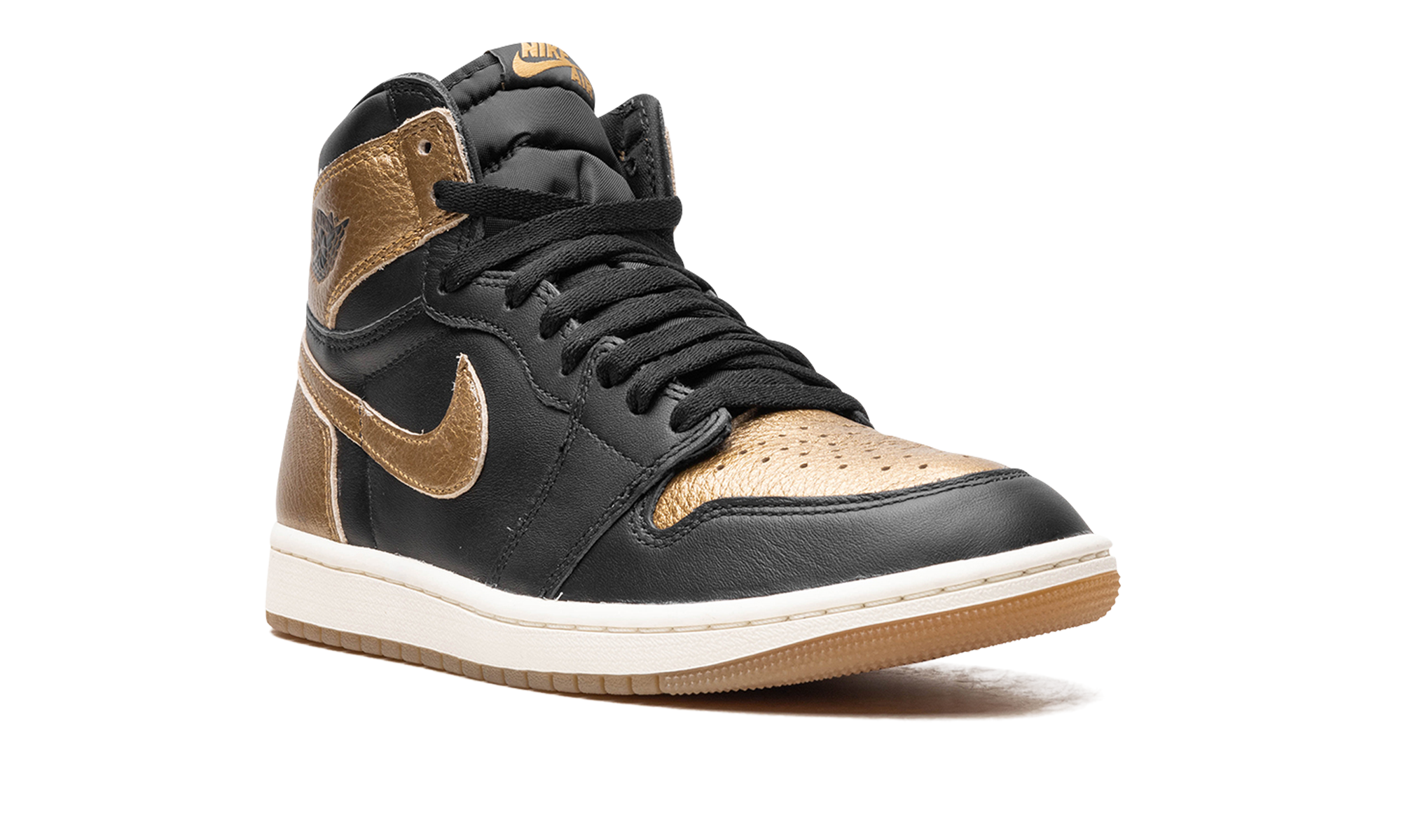 jordan 1 retro high og black metallic gold+DZ5485-071+diagnol right view