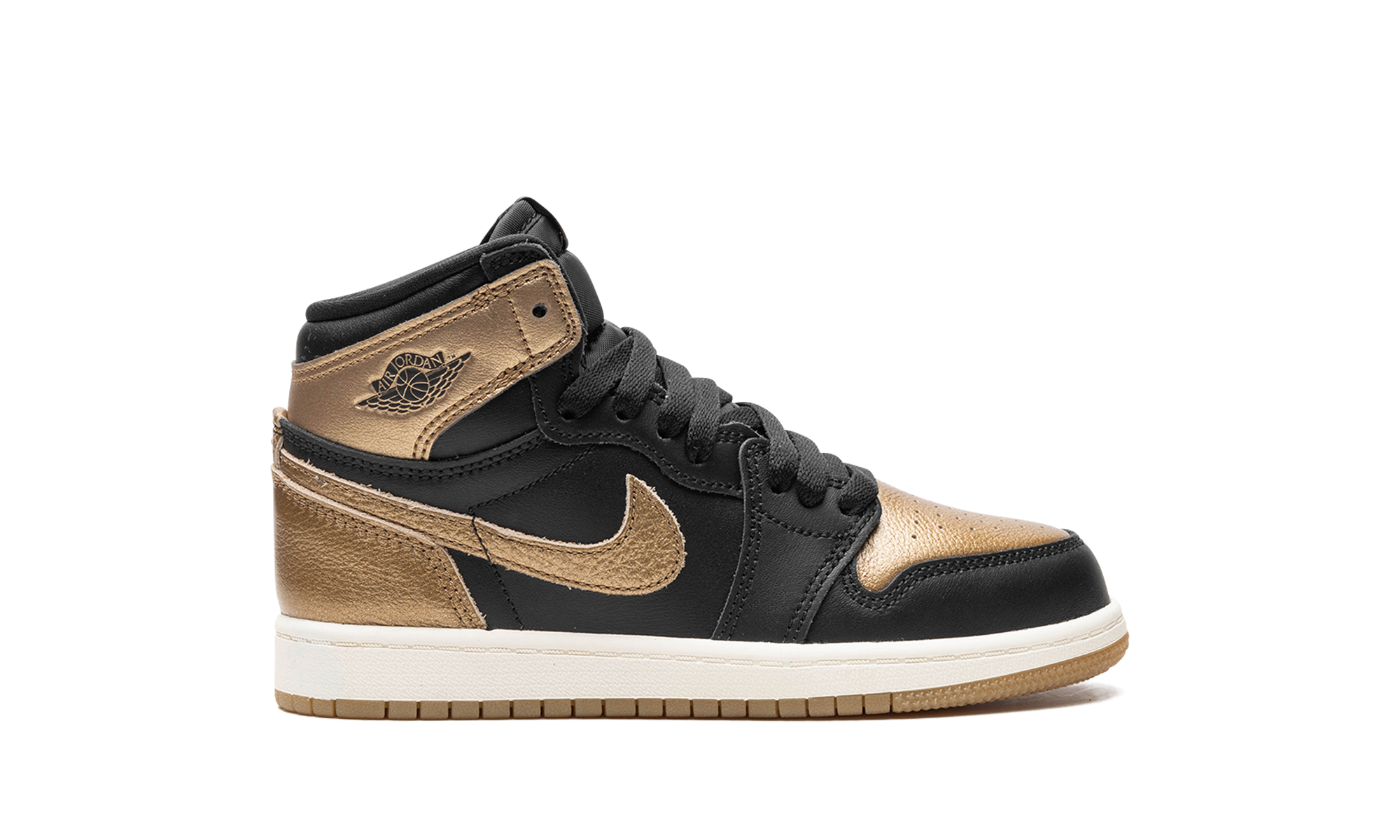 jordan 1 retro high og black metallic gold ps+FD1412-071+right view