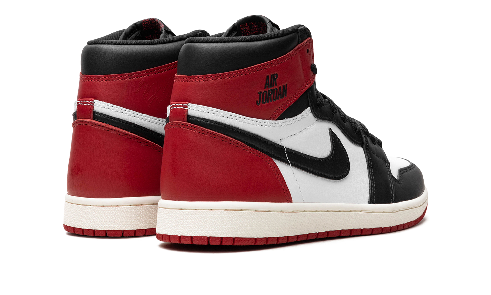 jordan 1 retro high og black toe reimagined+DZ5485-106+diagnol right behind view