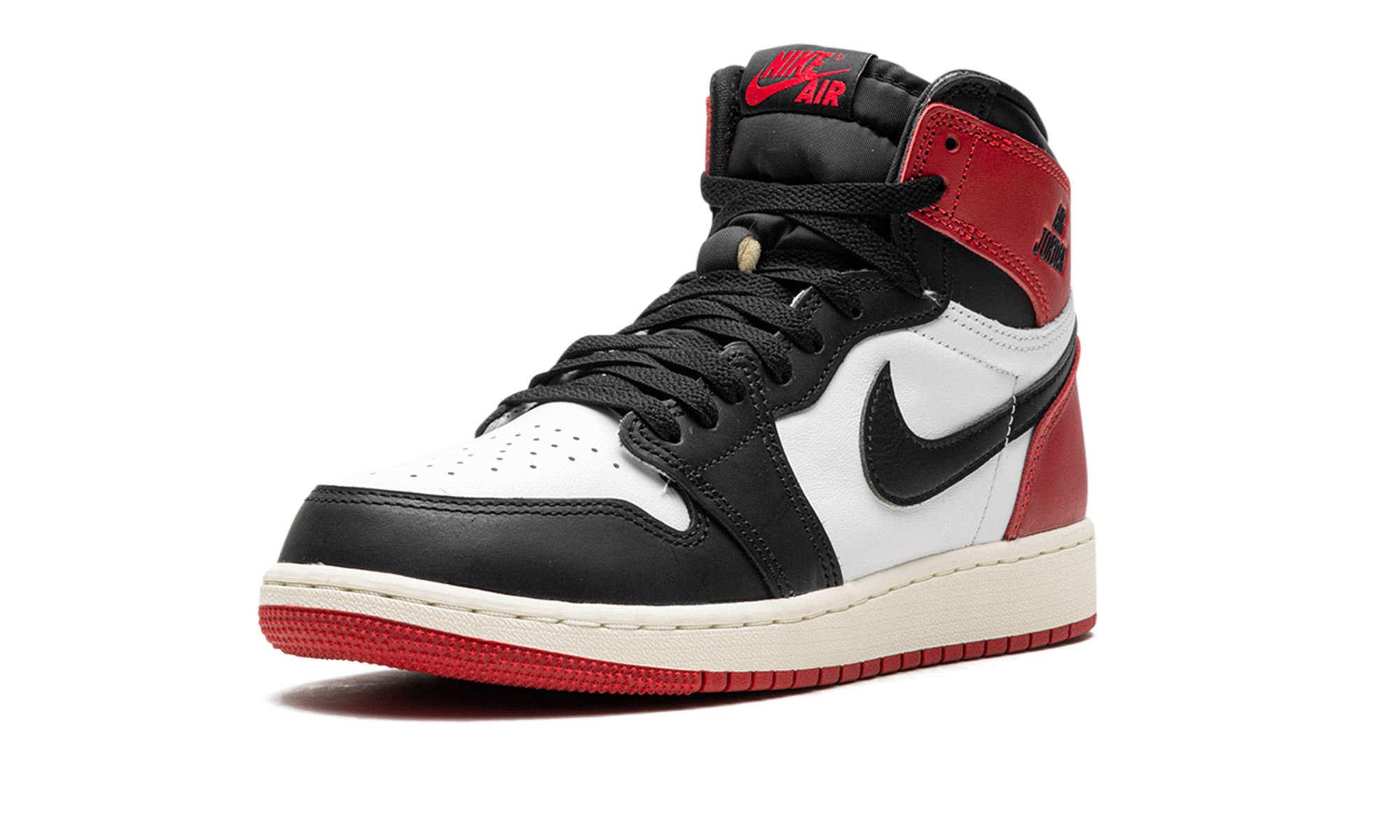 jordan 1 retro high og black toe reimagined gs+FD1437-106+left diagnol single view