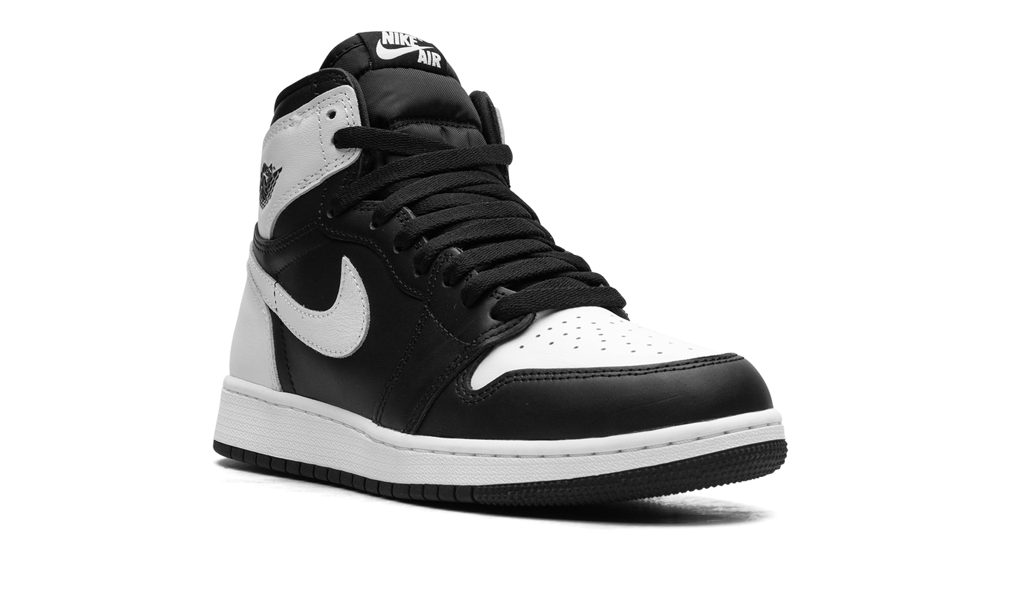 jordan 1 retro high og black white gs+FD1437-010+diagnol right view