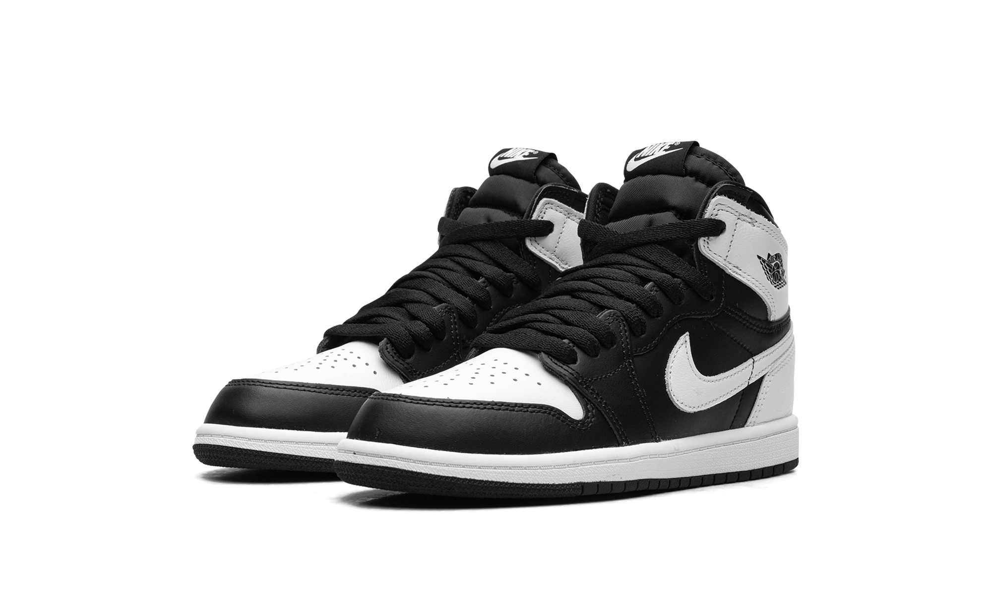 jordan 1 retro high og black white ps+FD1412-010+diagnol left view