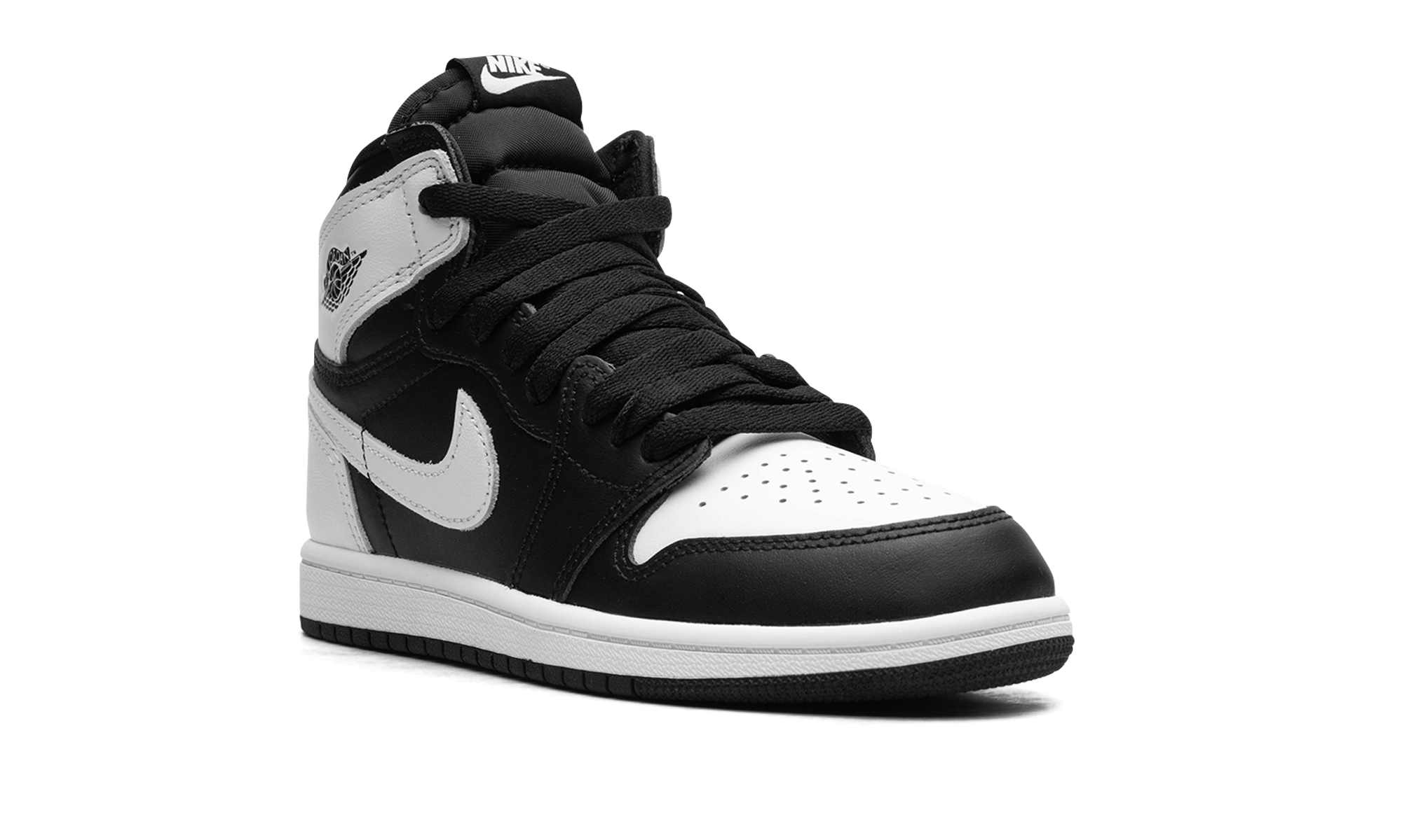 jordan 1 retro high og black white ps+FD1412-010+diagnol right view