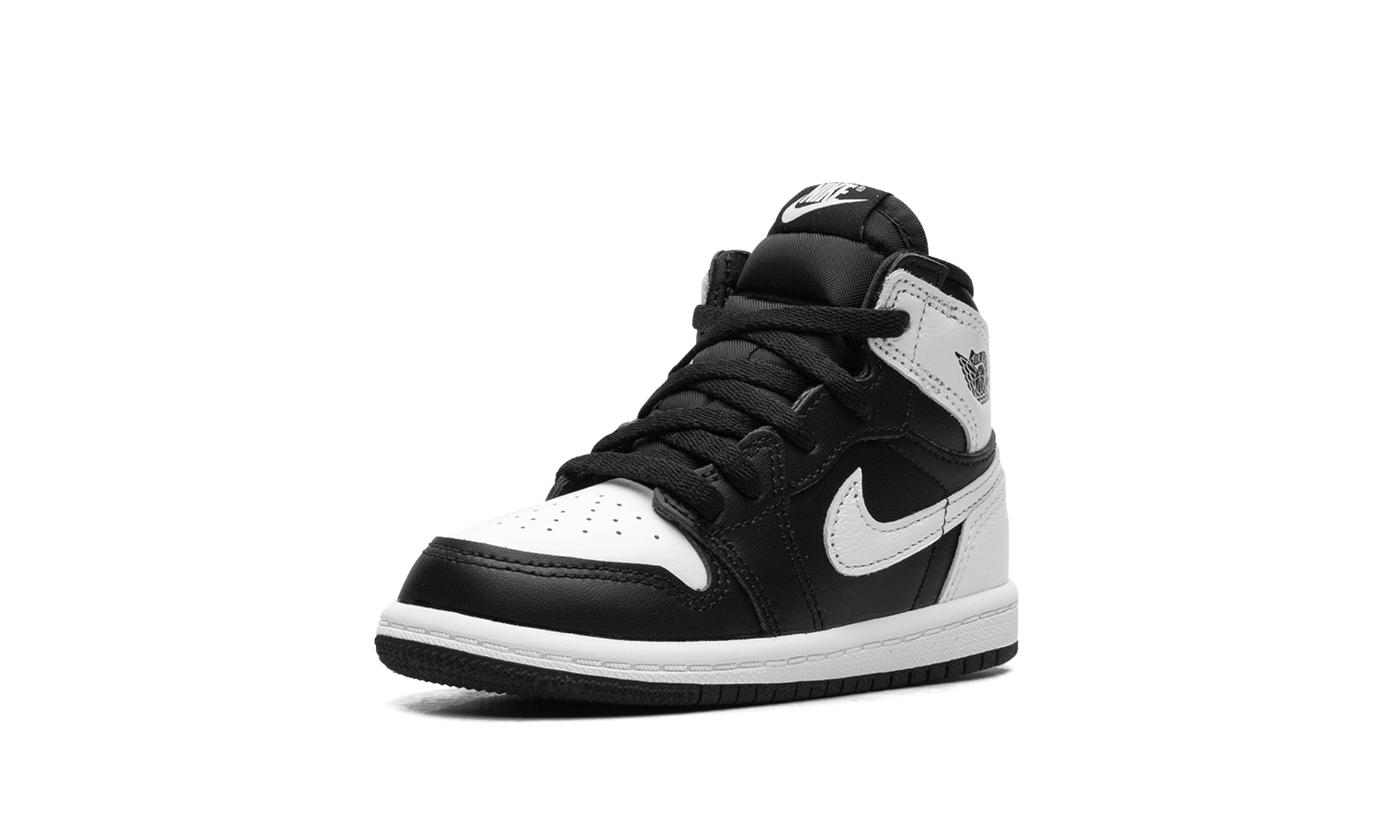jordan 1 retro high og black white td+FD1413-010+left diagnol single view