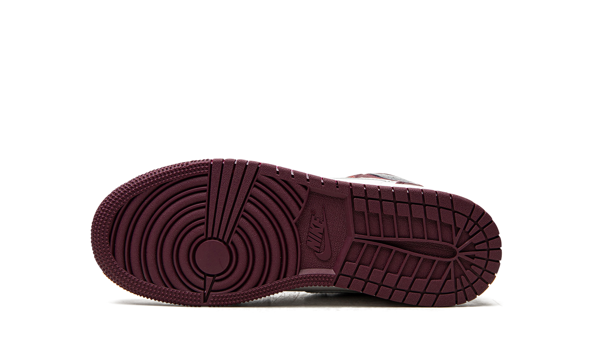 jordan 1 retro high og bordeaux gs+575441-611+bottom view