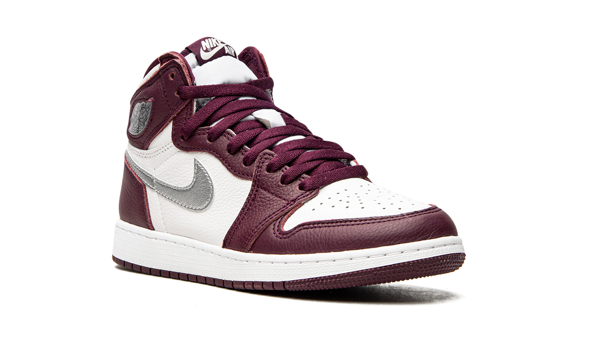 jordan 1 retro high og bordeaux gs+575441-611+diagnol right view