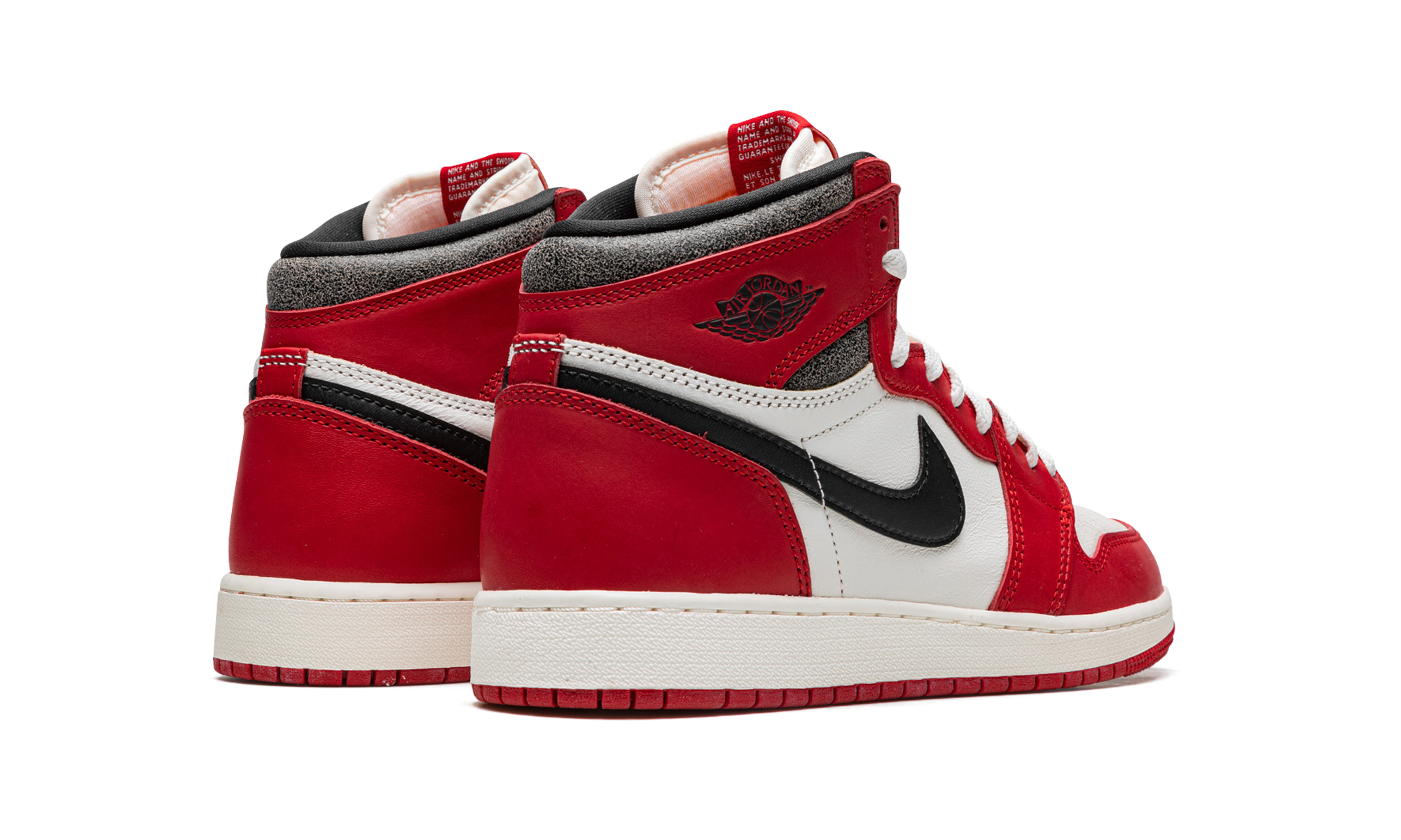 jordan 1 retro high og chicago lost and found gs+FD1437-612+diagnol right behind view