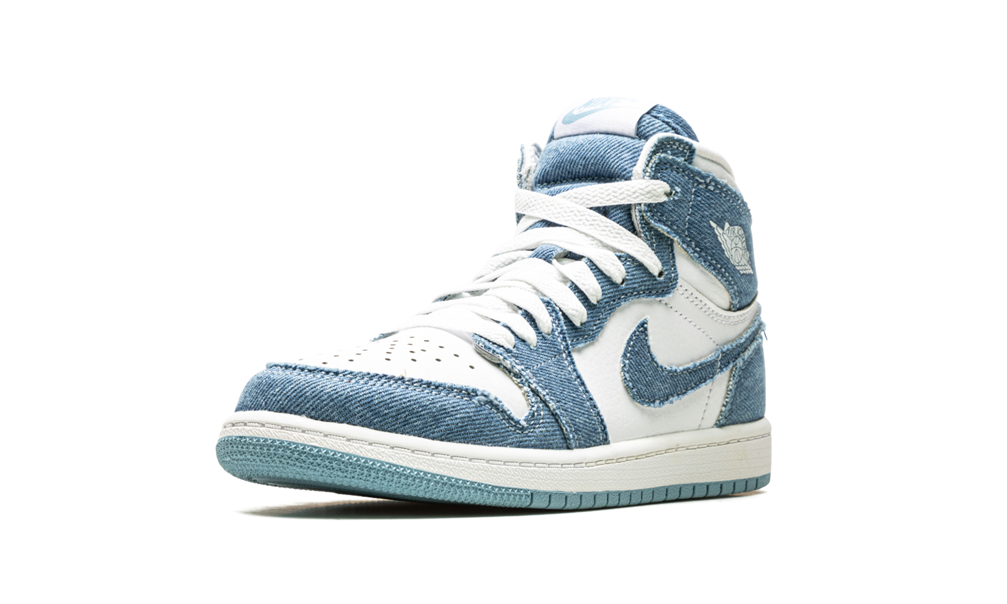 jordan 1 retro high og denim ps+CU0449-104+left diagnol single view