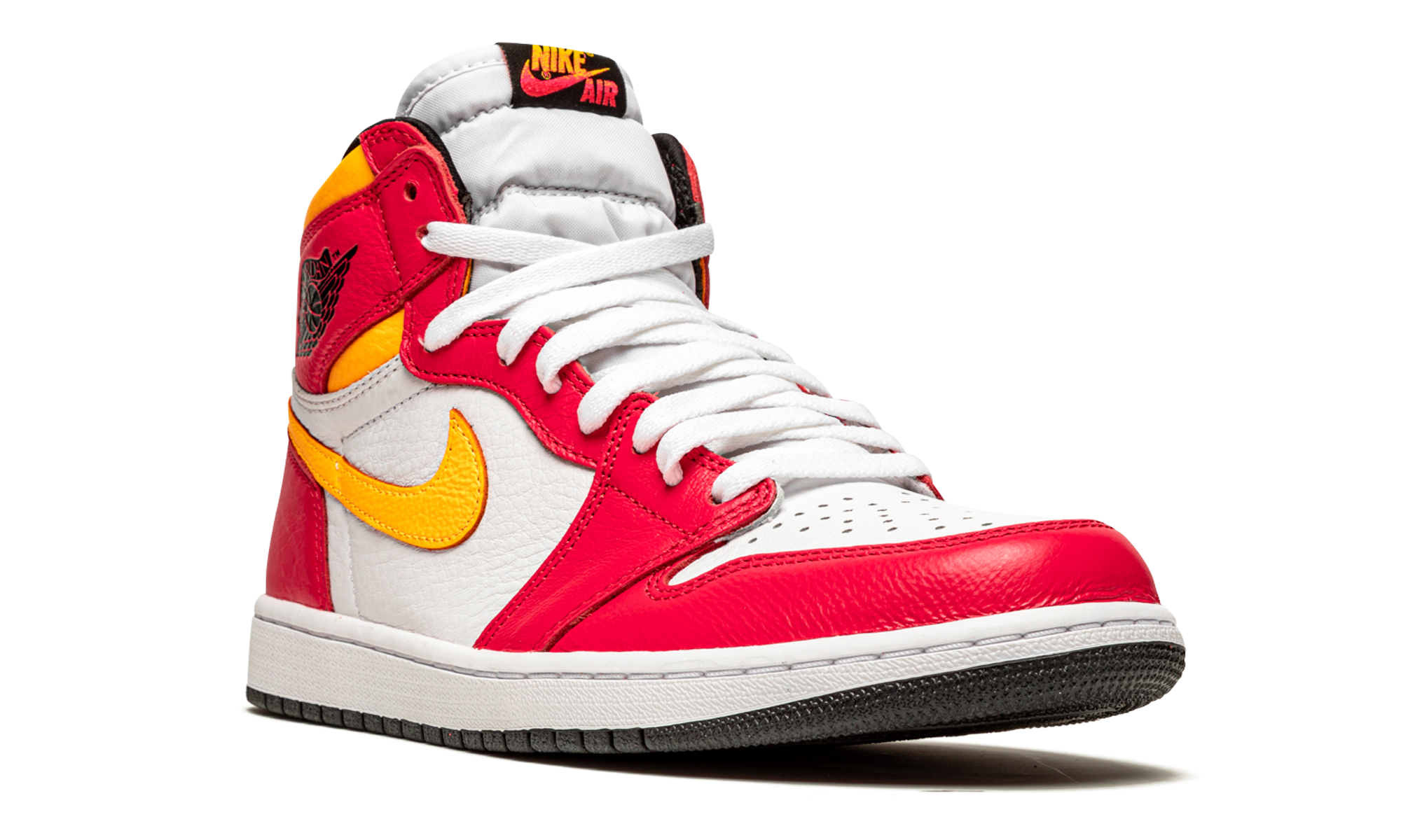 jordan 1 retro high og light fusion red+555088-603+diagnol right view
