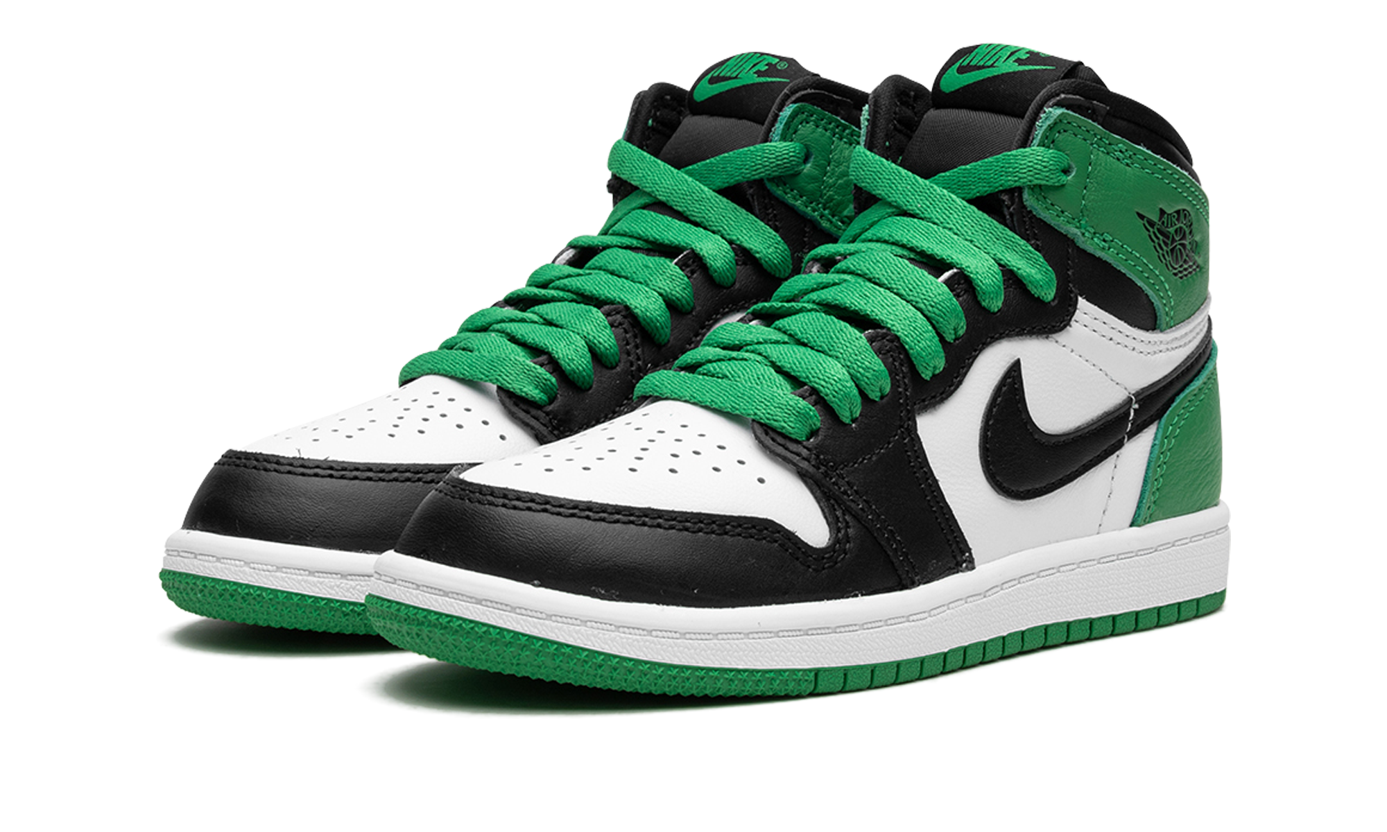 jordan 1 retro high og lucky green ps+FD1412-031+diagnol left view