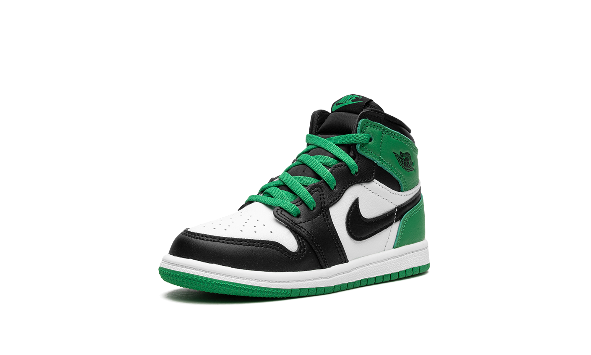 jordan 1 retro high og lucky green td+FD1413-031+left diagnol single view