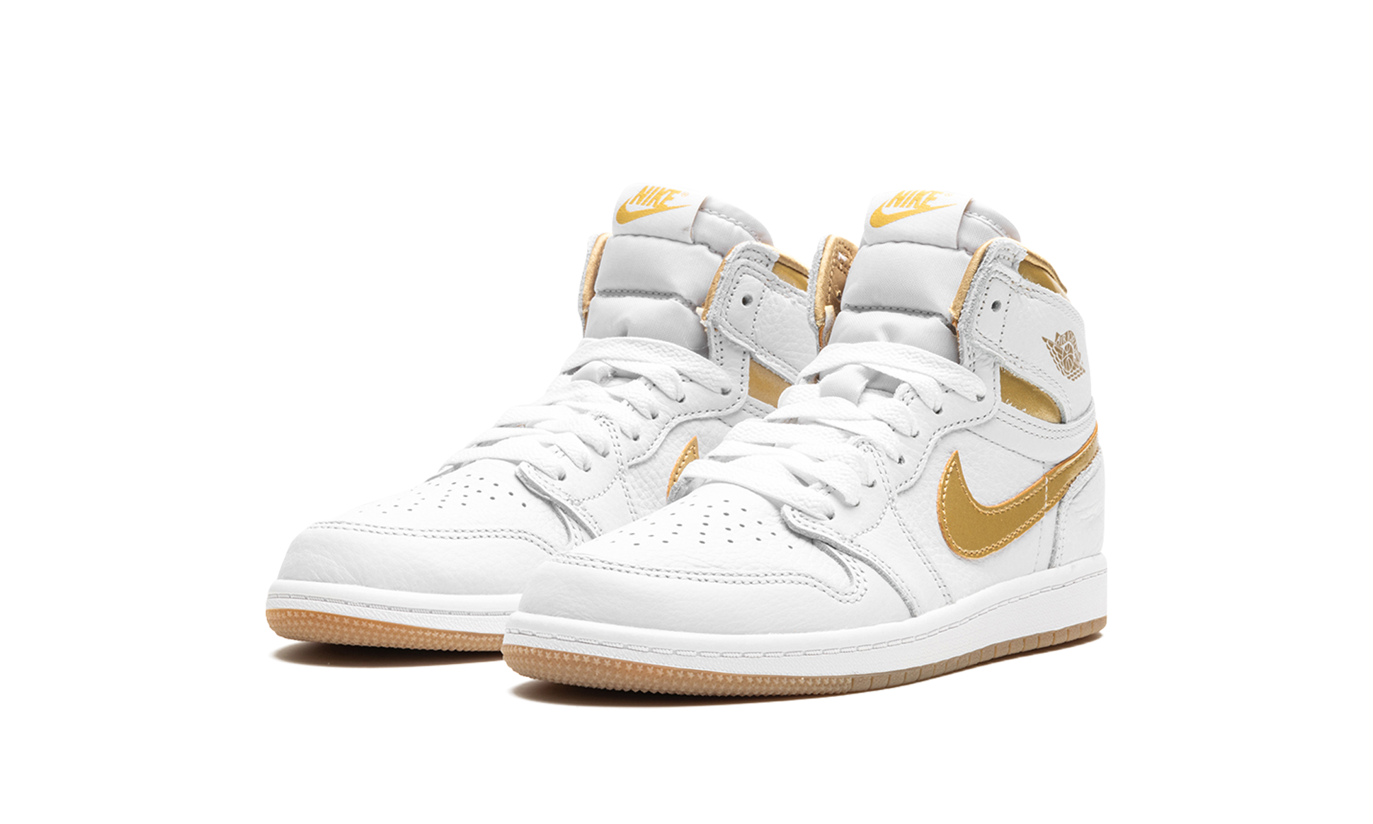 jordan 1 retro high og metallic gold ps+FD2597-107+diagnol left view