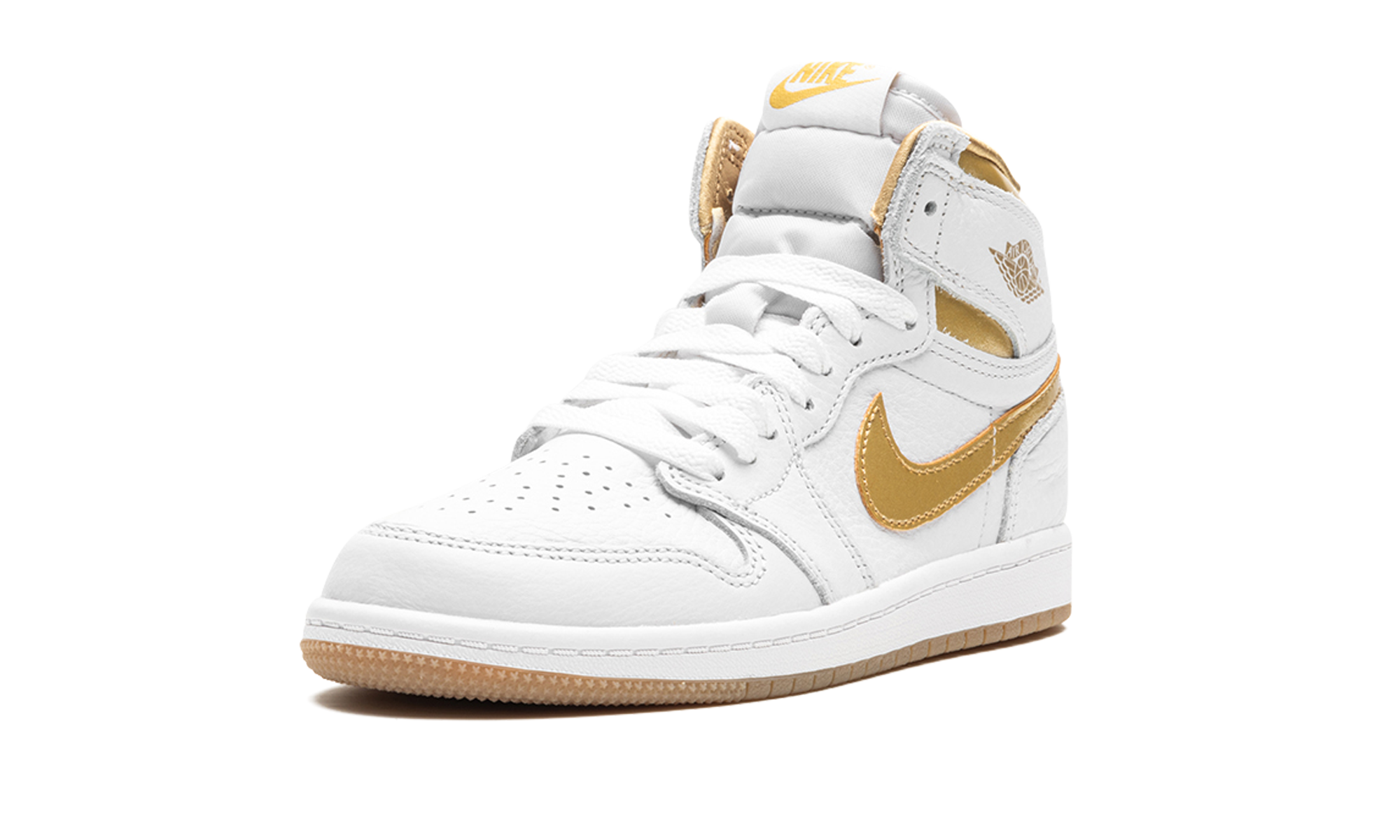 jordan 1 retro high og metallic gold ps+FD2597-107+left diagnol single view