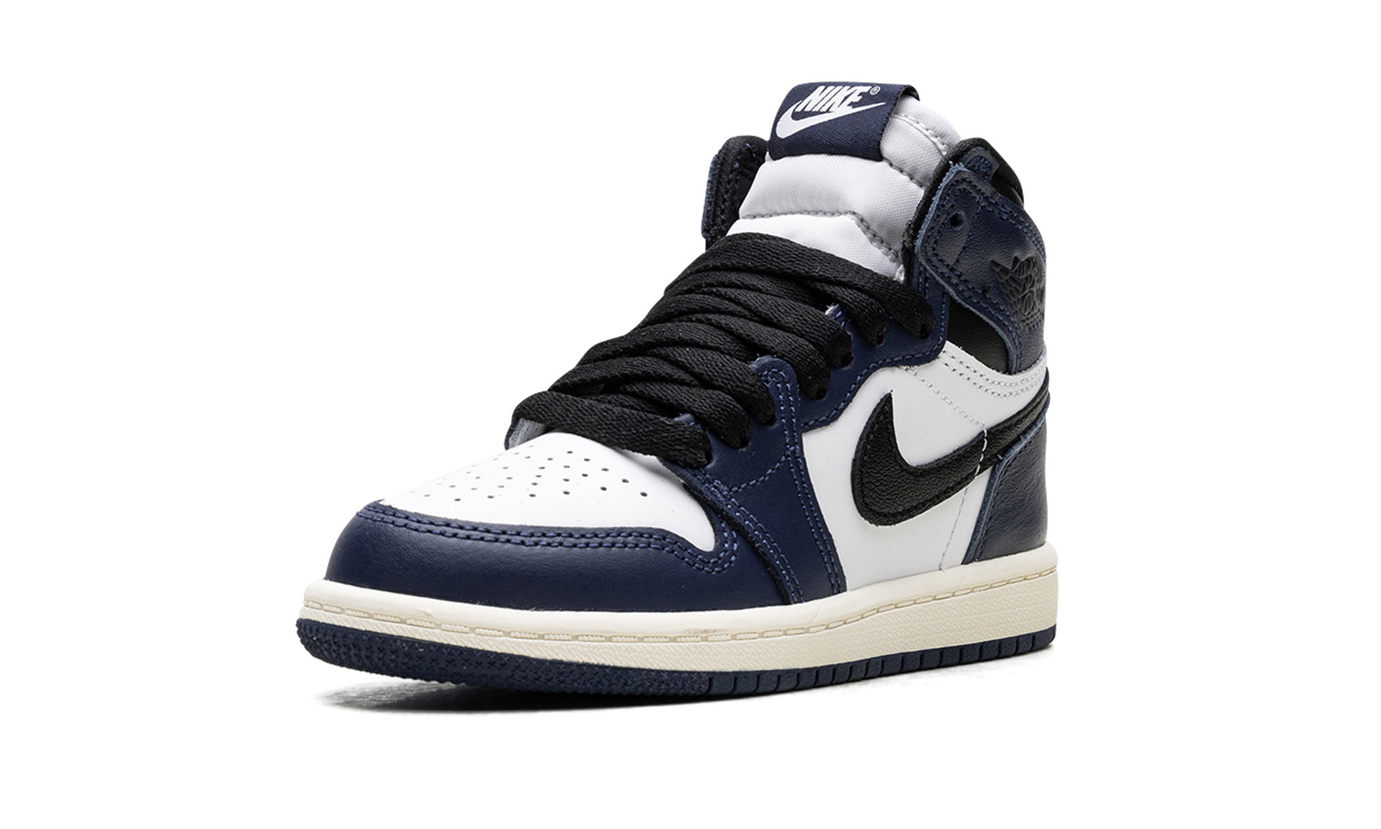 jordan 1 retro high og midnight navy ps+FD1412-401+left diagnol single view