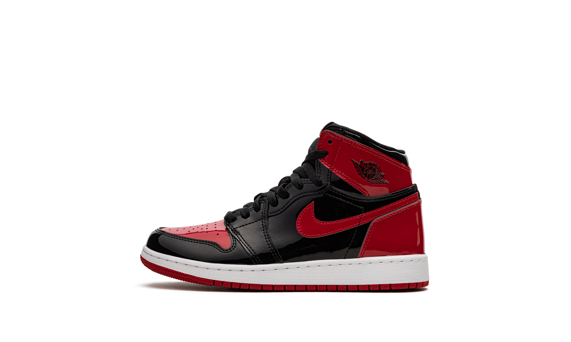 jordan 1 retro high og patent bred gs+575441-063+diagnol right view 1