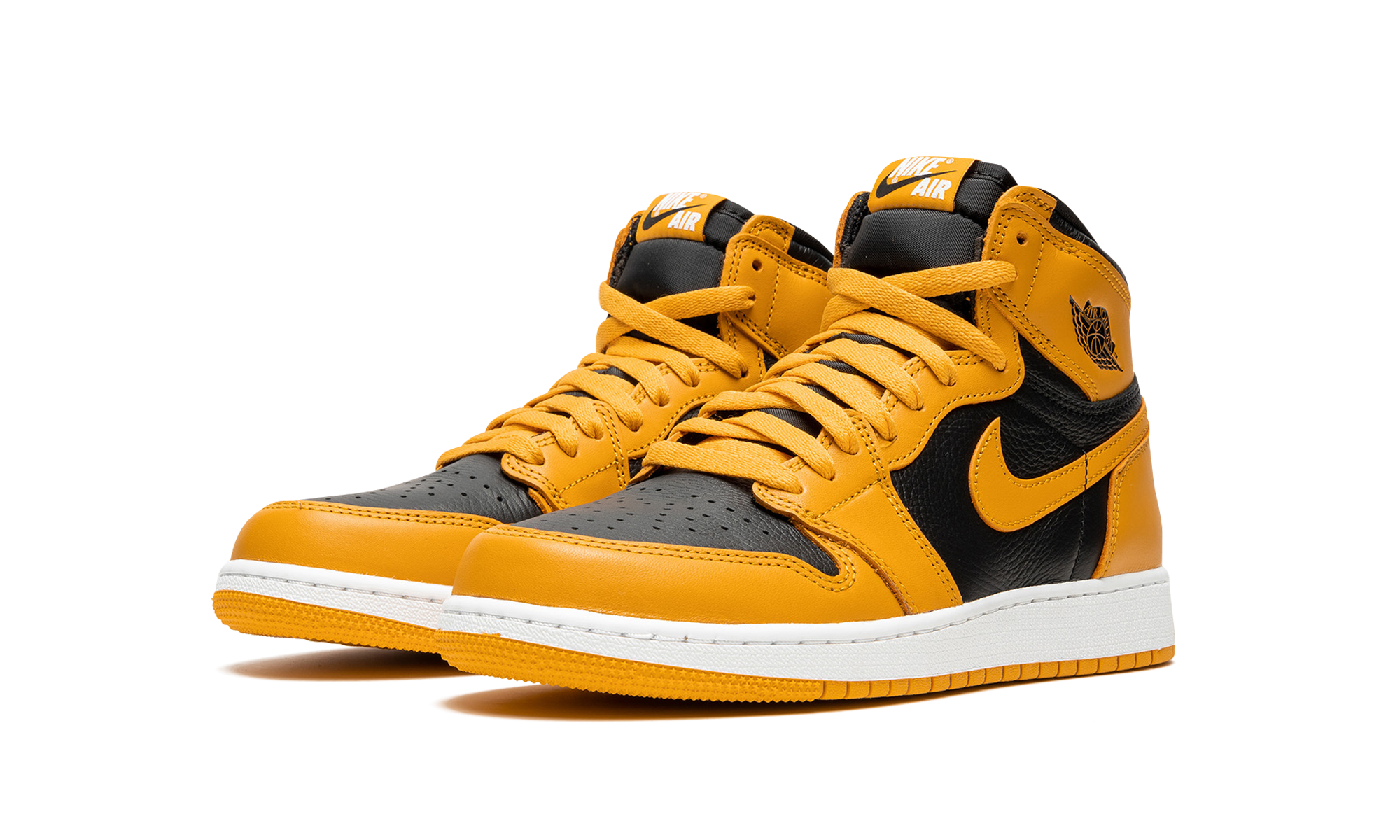 jordan 1 retro high og pollen gs+575441-701+diagnol left view