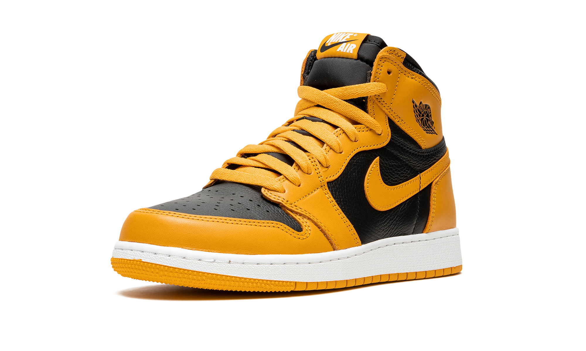 jordan 1 retro high og pollen gs+575441-701+left diagnol single view
