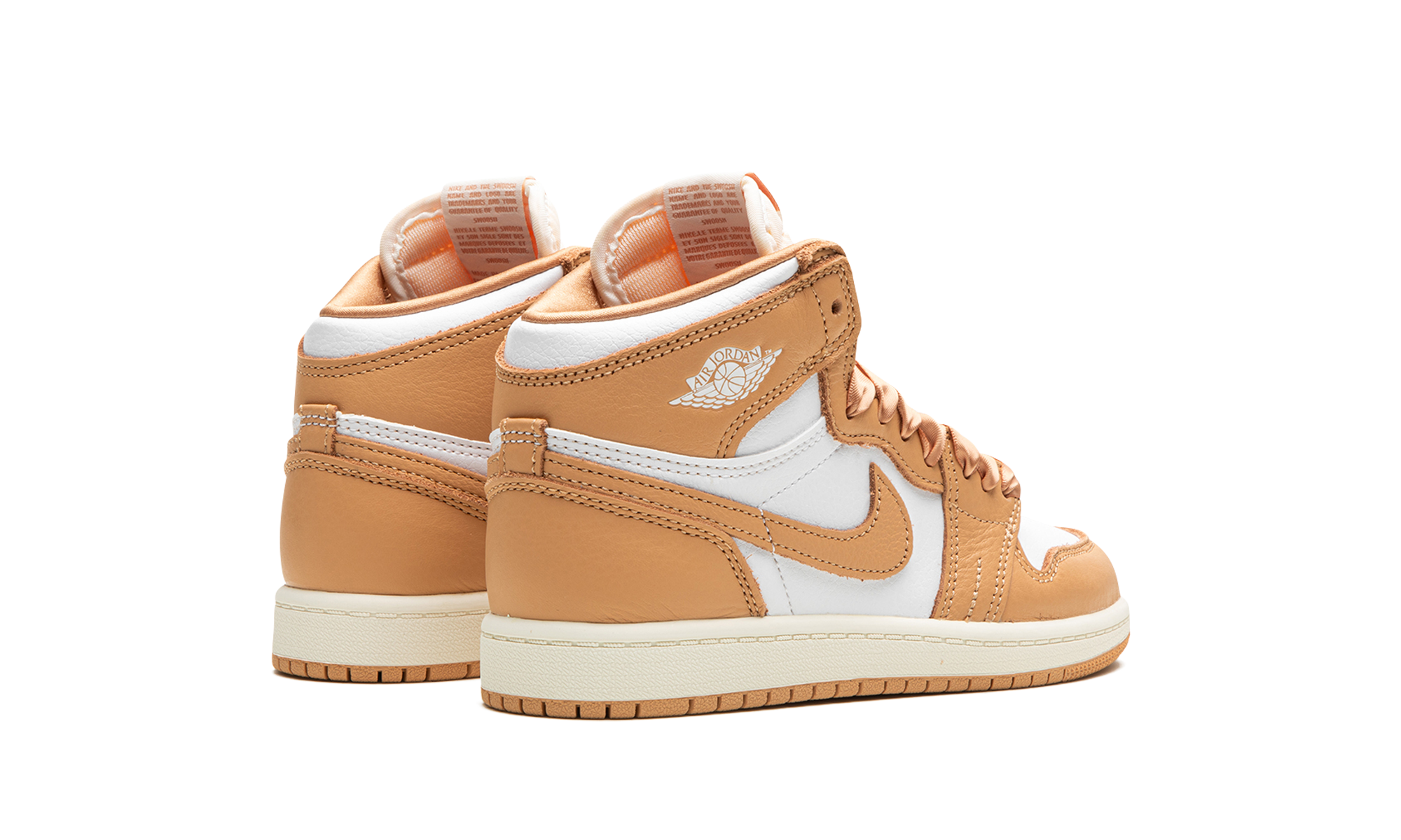 jordan 1 retro high og praline ps+FN6621-201+diagnol right behind view
