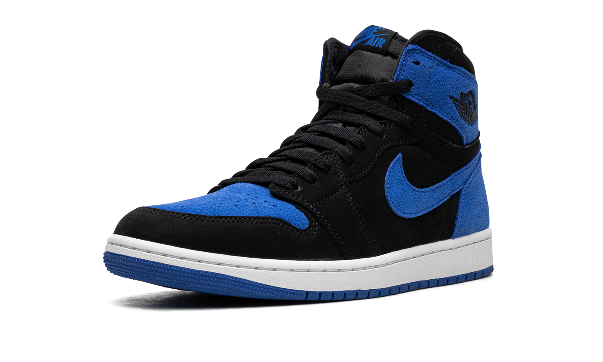 jordan 1 retro high og royal reimagined+DZ5485-042+left diagnol single view