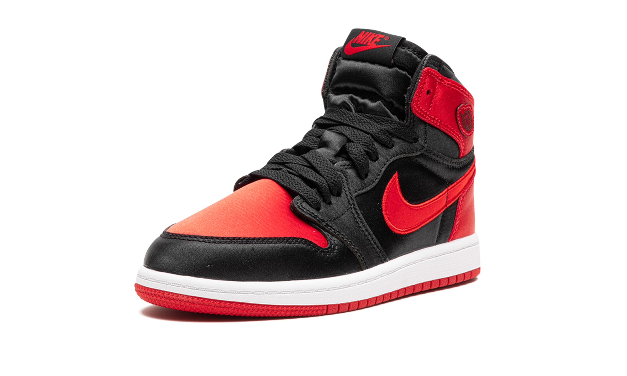 jordan 1 retro high og satin bred ps+FD5304-061+left diagnol single view