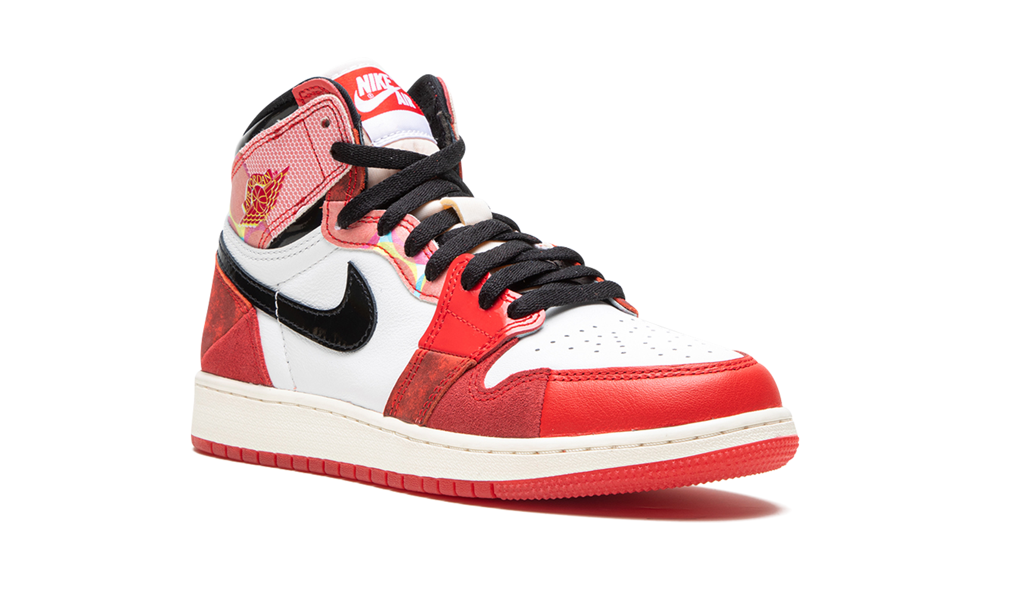 jordan 1 retro high og spider man across the spider verse gs+DV1753-601+diagnol right view