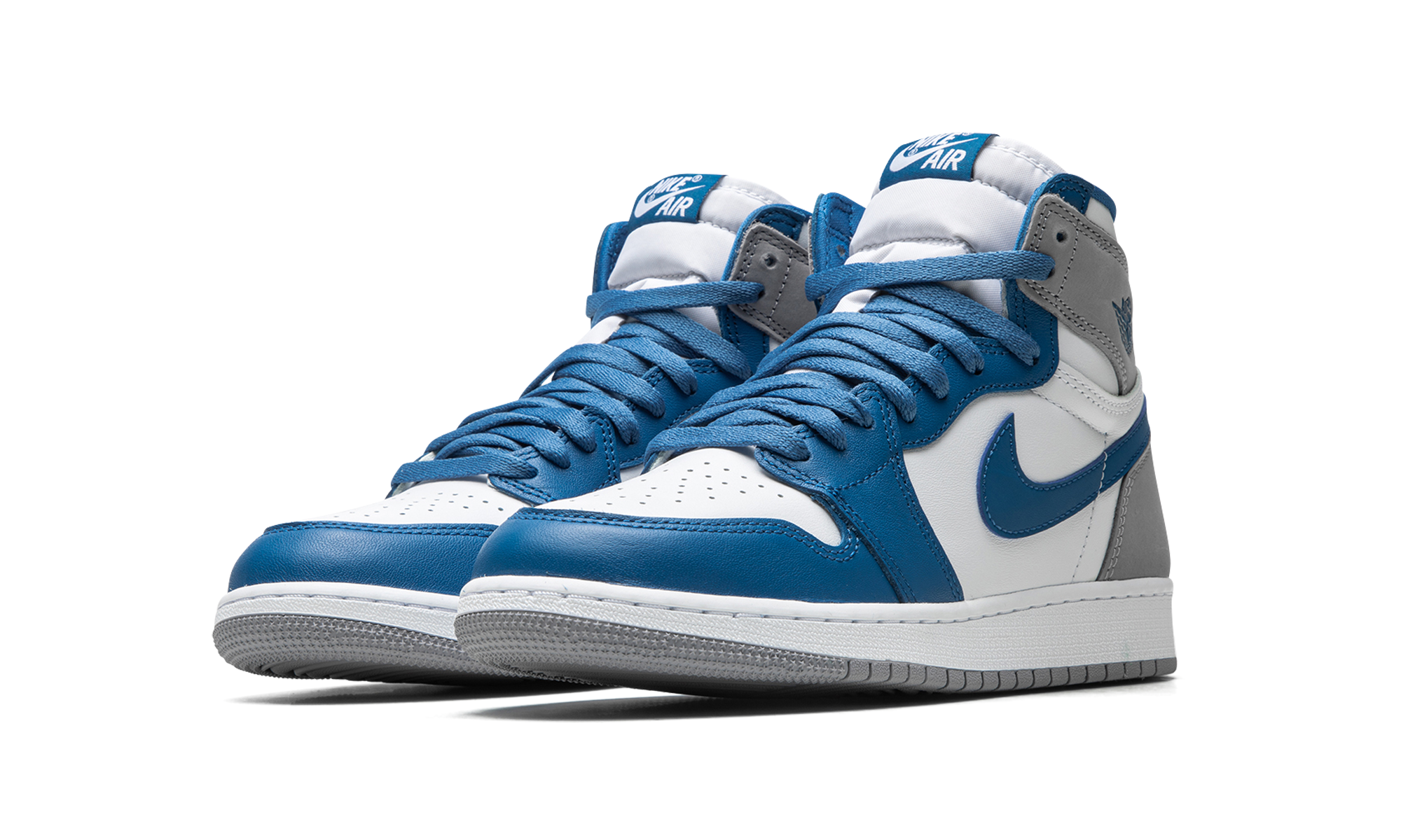 jordan 1 retro high og true blue gs+FD1437-410+diagnol left view