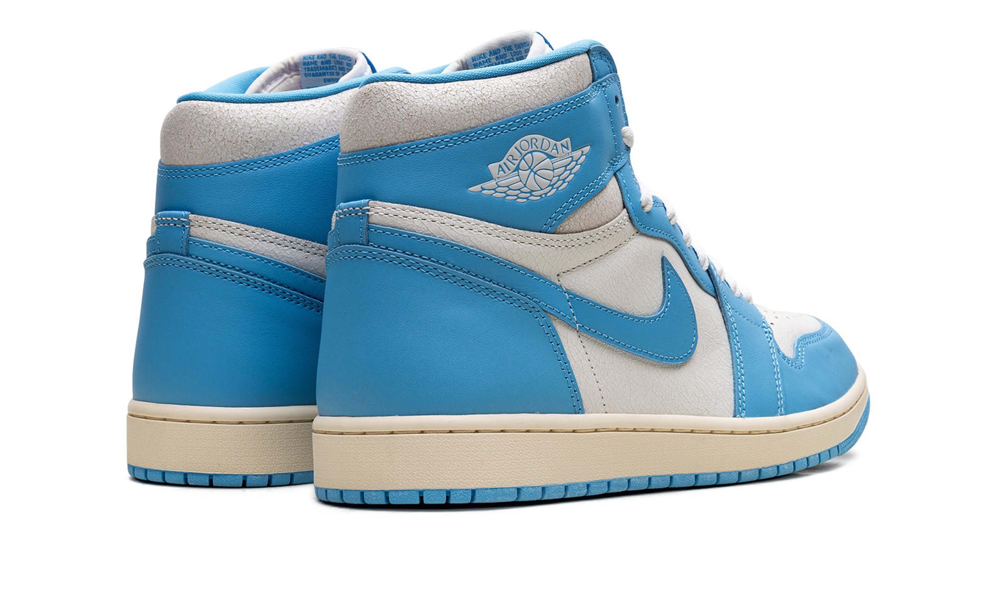 jordan 1 retro high og unc reimagined+DZ5485-402+diagnol right behind view