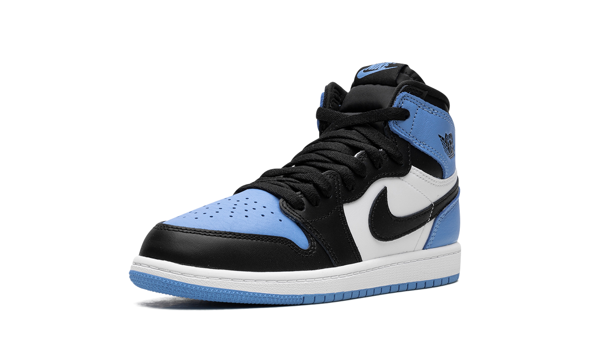 jordan 1 retro high og unc toe ps+FD1412-400+left diagnol single view