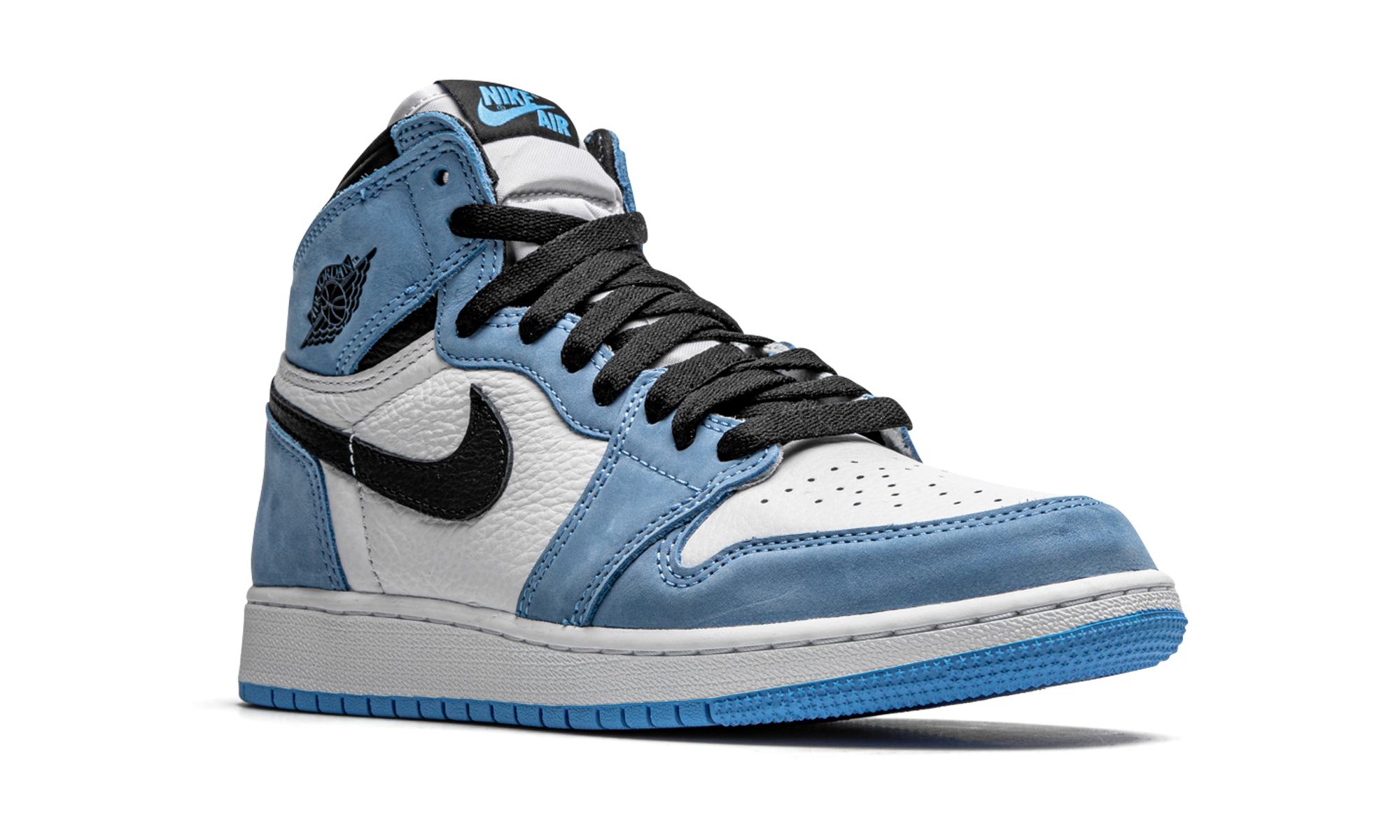 jordan 1 retro high og university blue gs+575441-134+diagnol right view