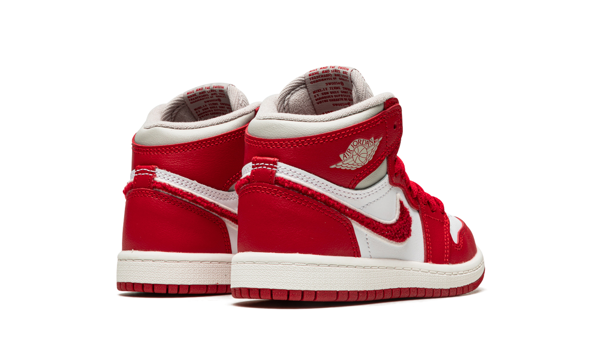 jordan 1 retro high og varsity red ps+CU0449-061+diagnol right behind view