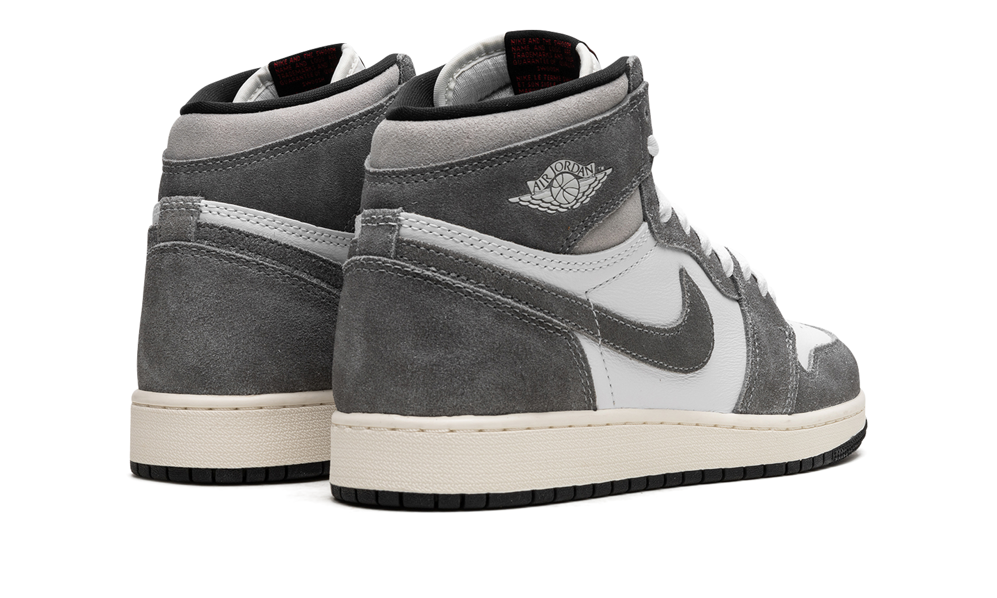 jordan 1 retro high og washed black gs+FD1437-051+diagnol right behind view