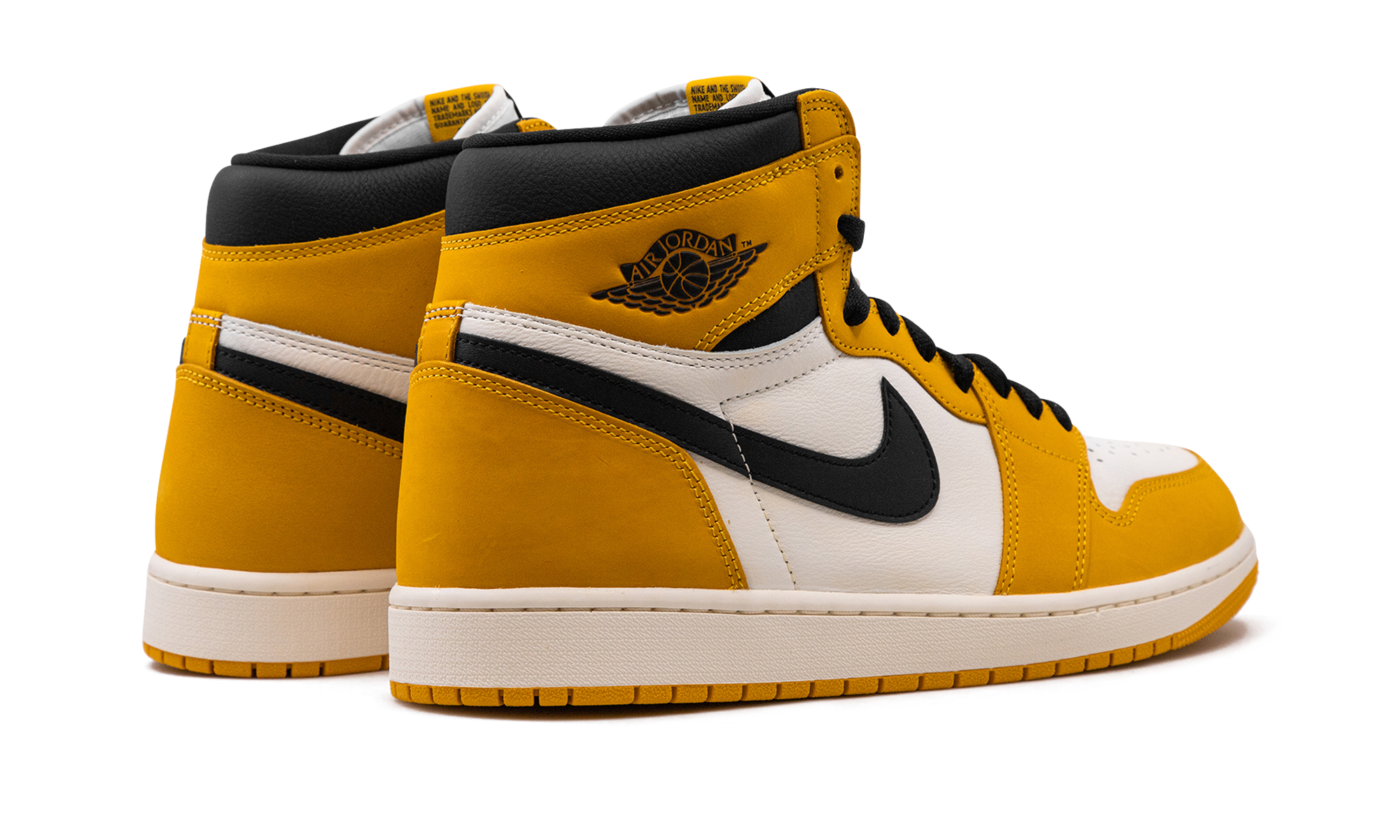 jordan 1 retro high og yellow ochre+DZ5485-701+diagnol right behind view